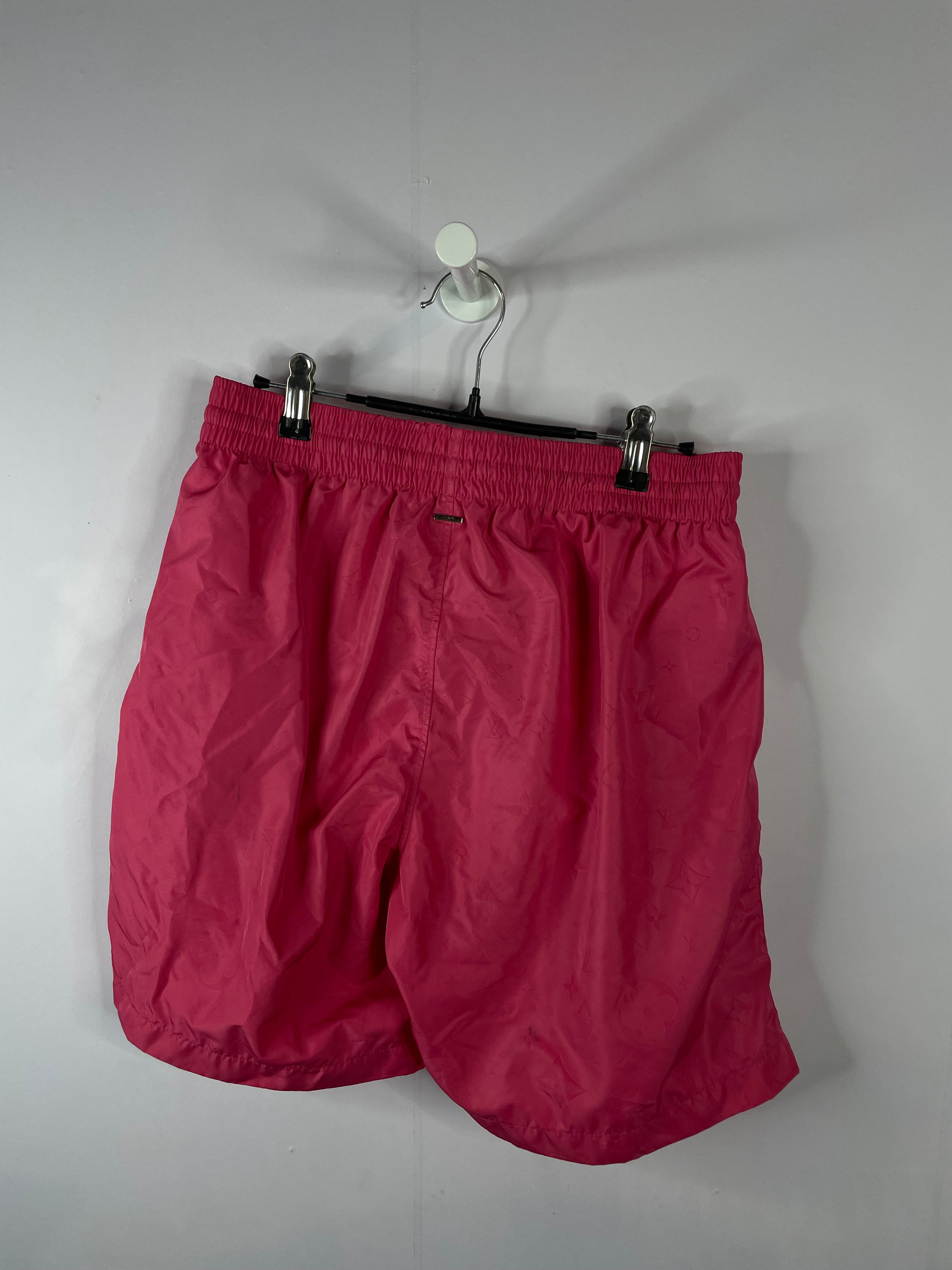 LV Swim Trunks Pink Monogram Used Medium