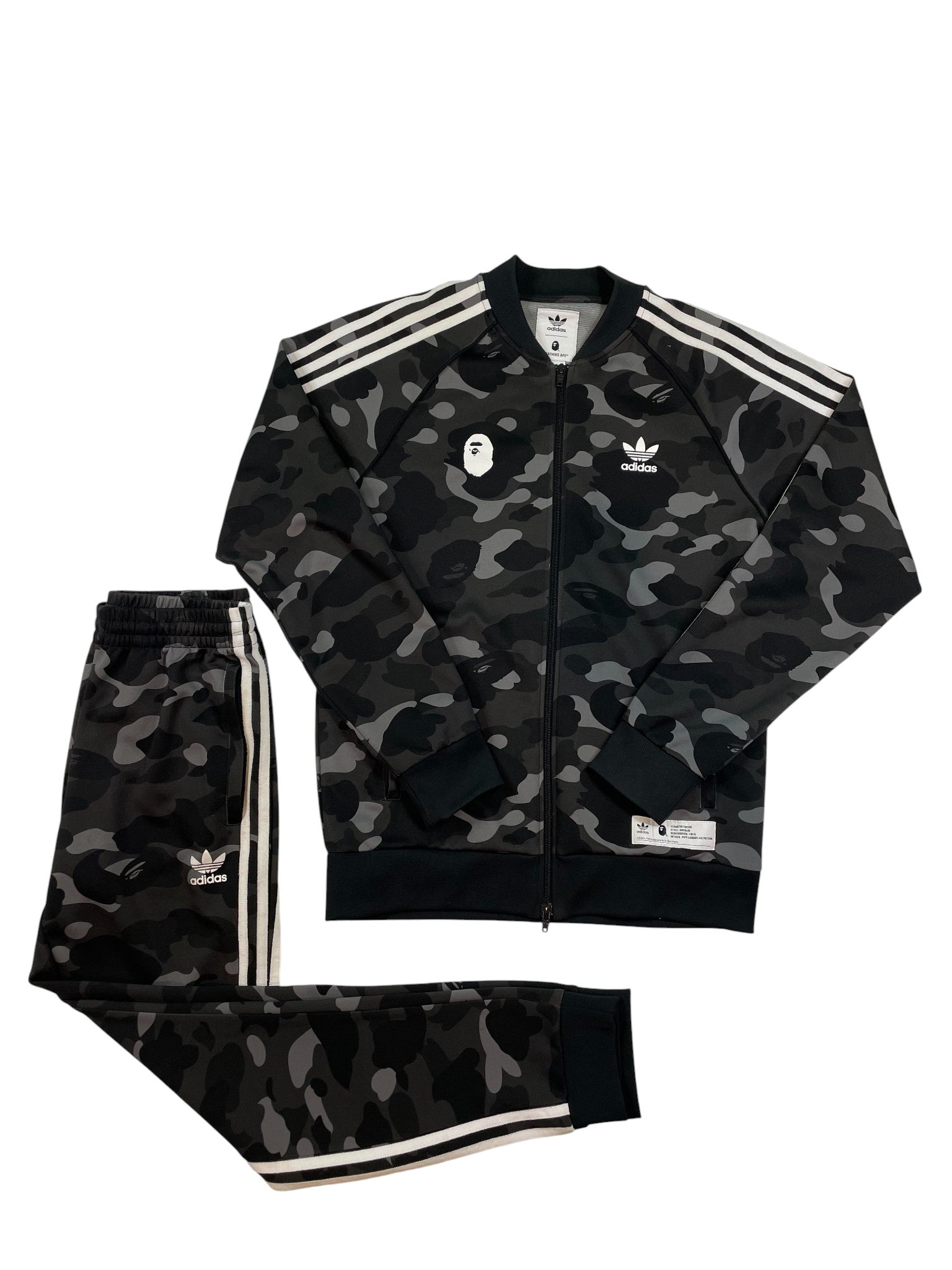 BAPE Adidas Black Camo Track Suit