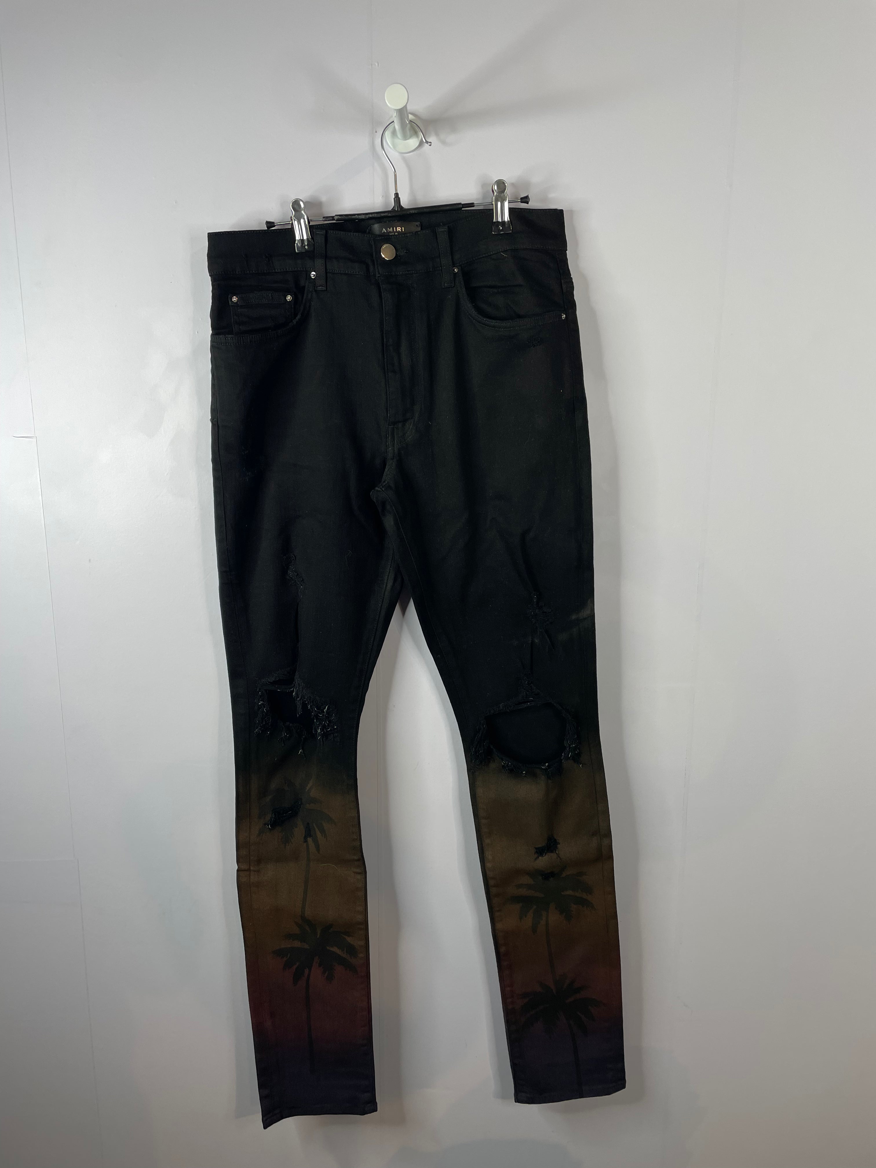 Amiri Jeans Black Palm Used 34