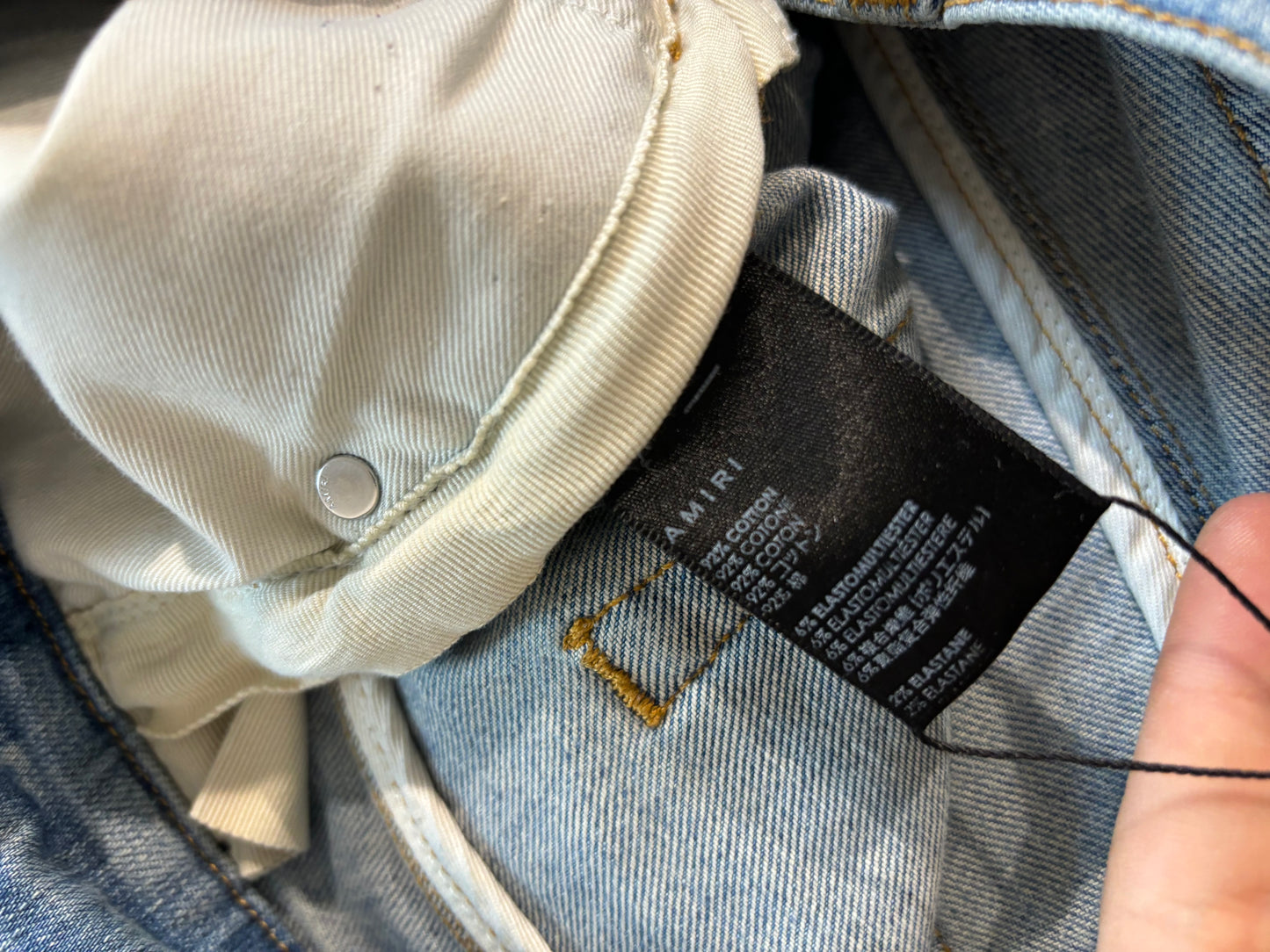 Amiri Lightwash Ripped Thrasher Jeans Used 33