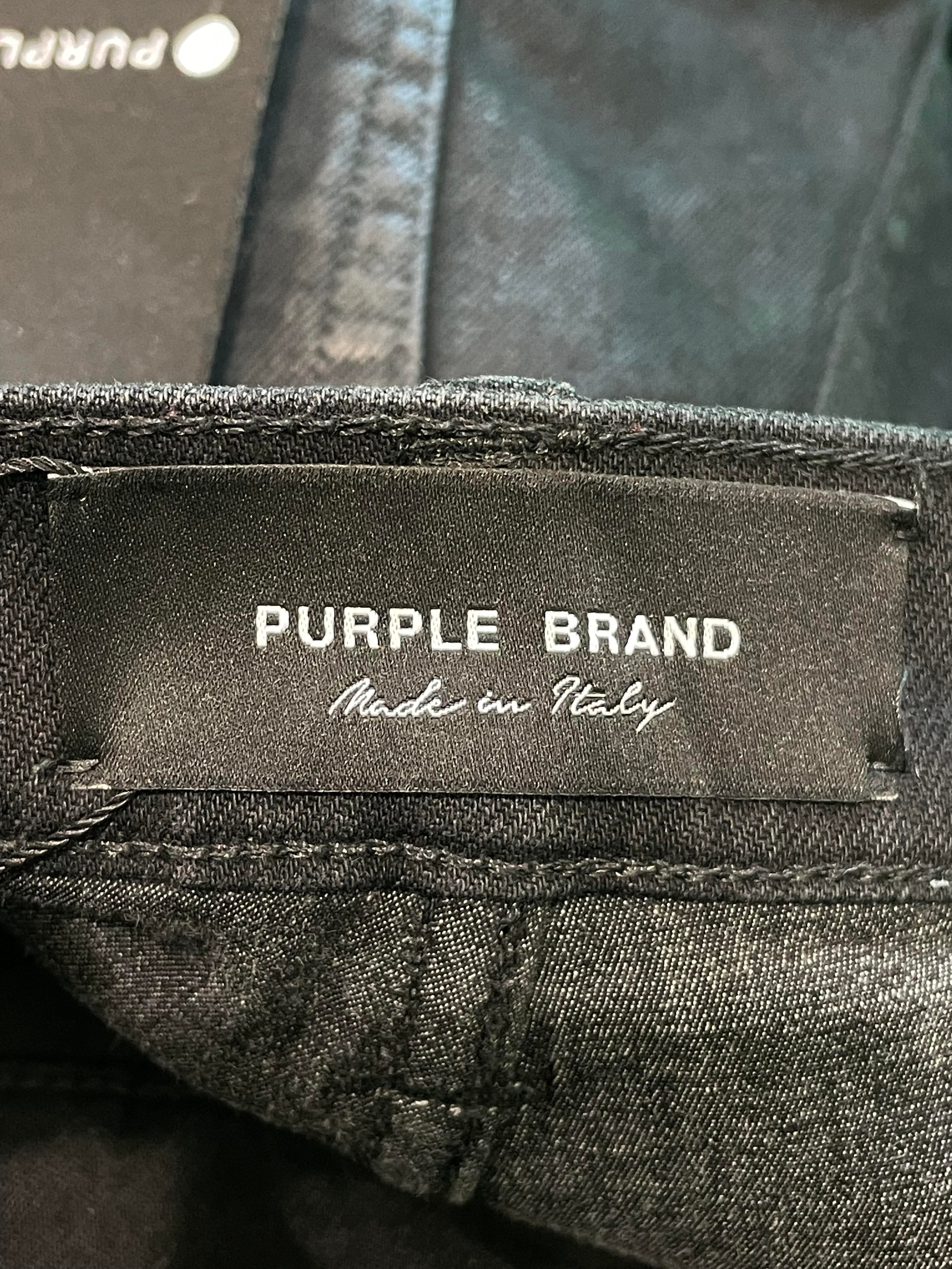 Purple Brand Black Wax Jeans