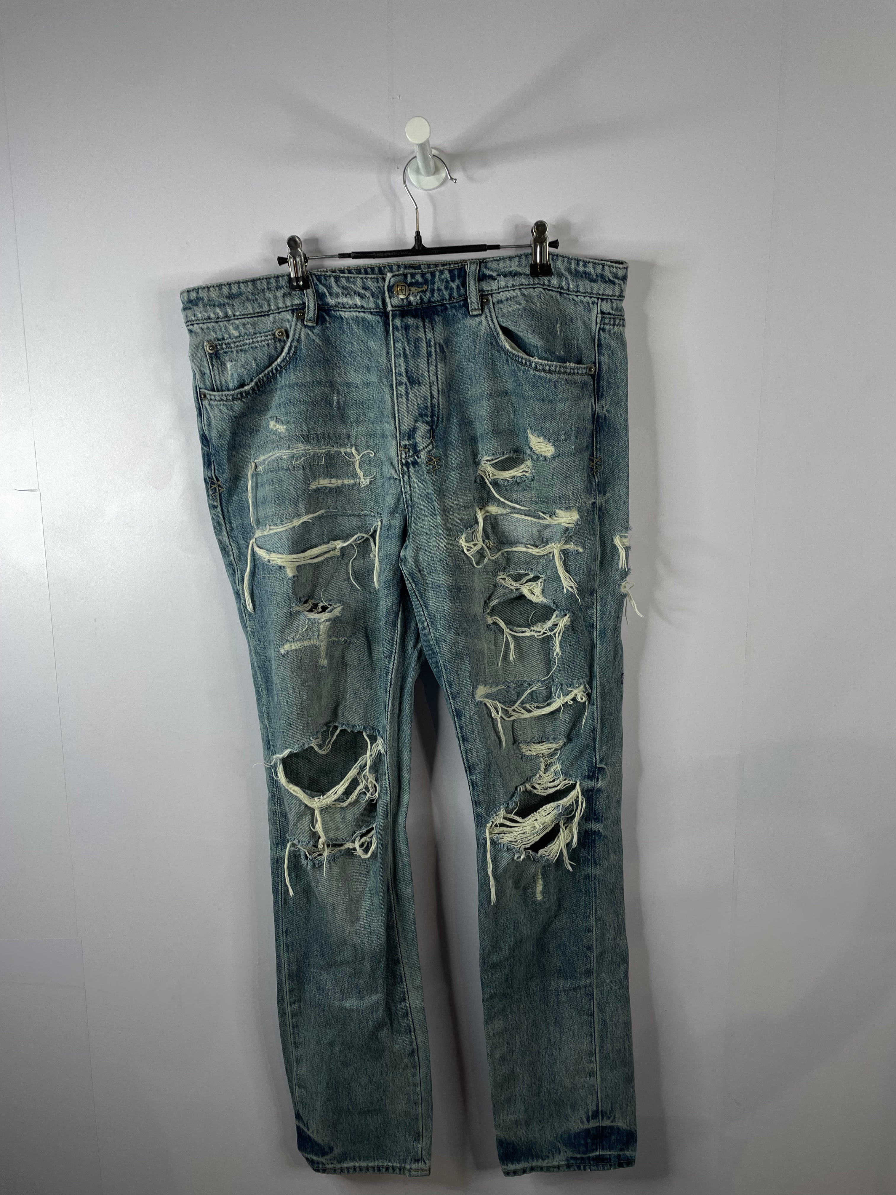 Ksubi Jeans Light Wash Ripped Used 36