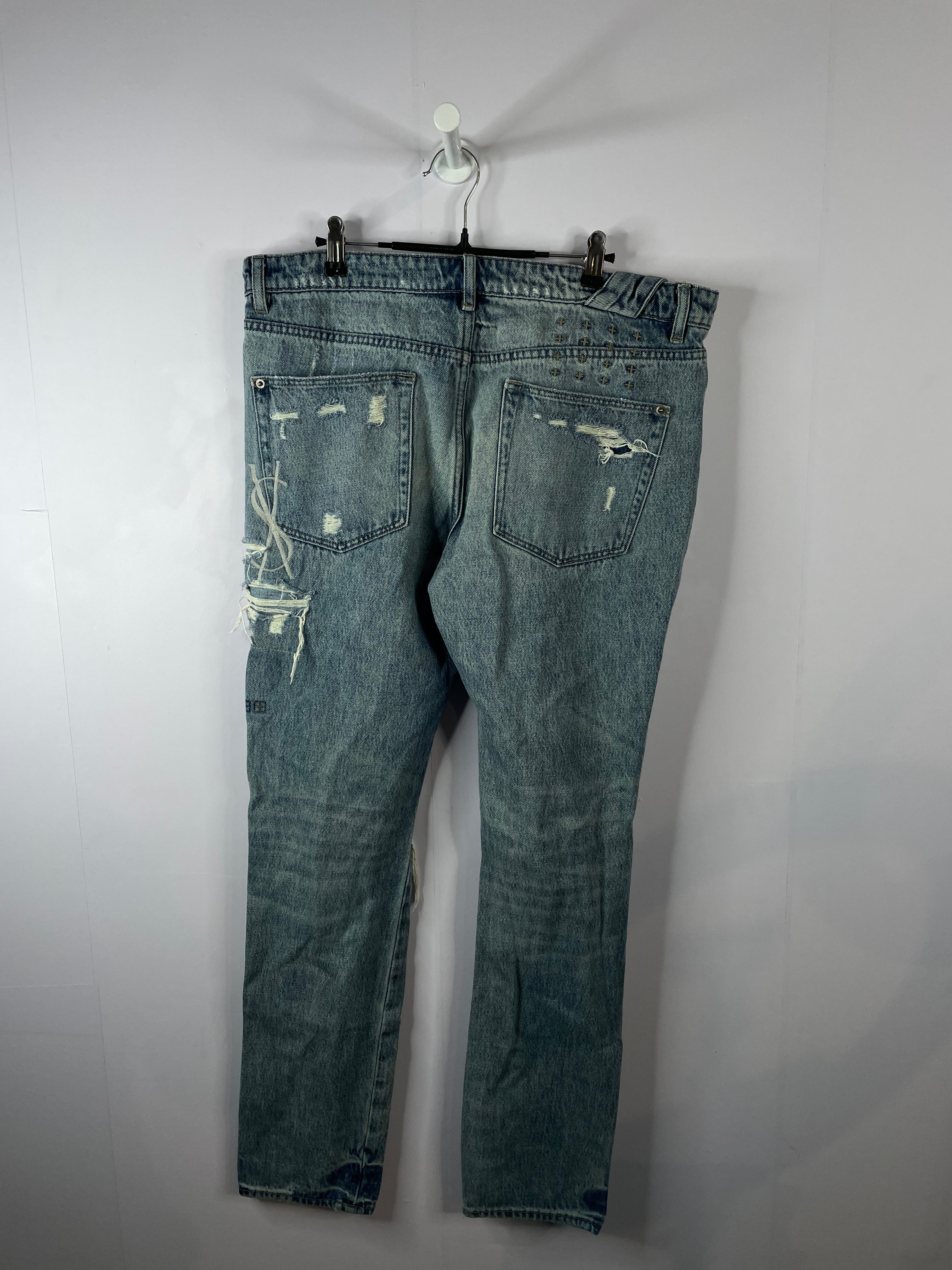 Ksubi Jeans Light Wash Ripped Used 36