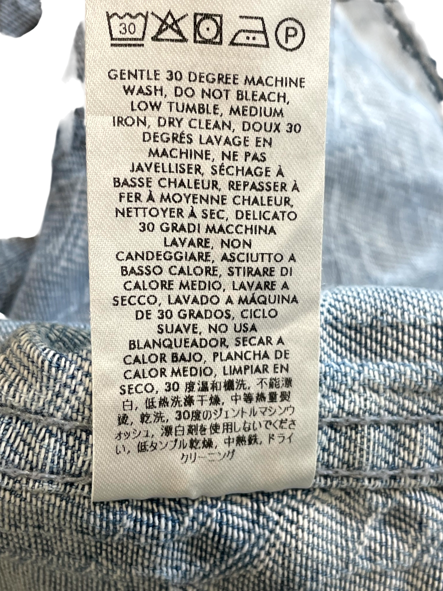 Casablanca Oblique All Over Jean Blue Jacket