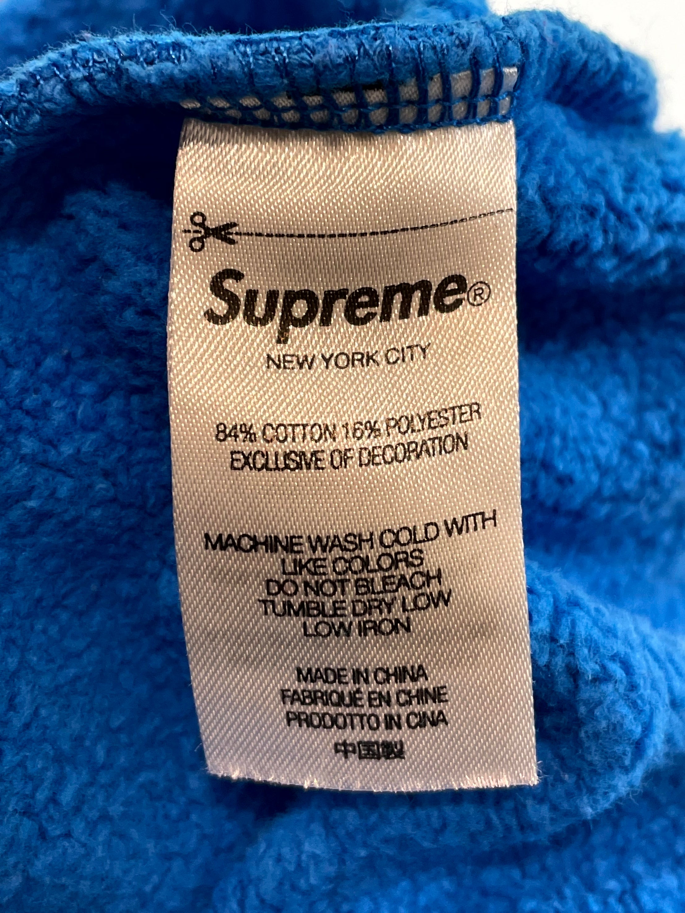 Supreme Sleeve Logo Blue & Red Hoodie