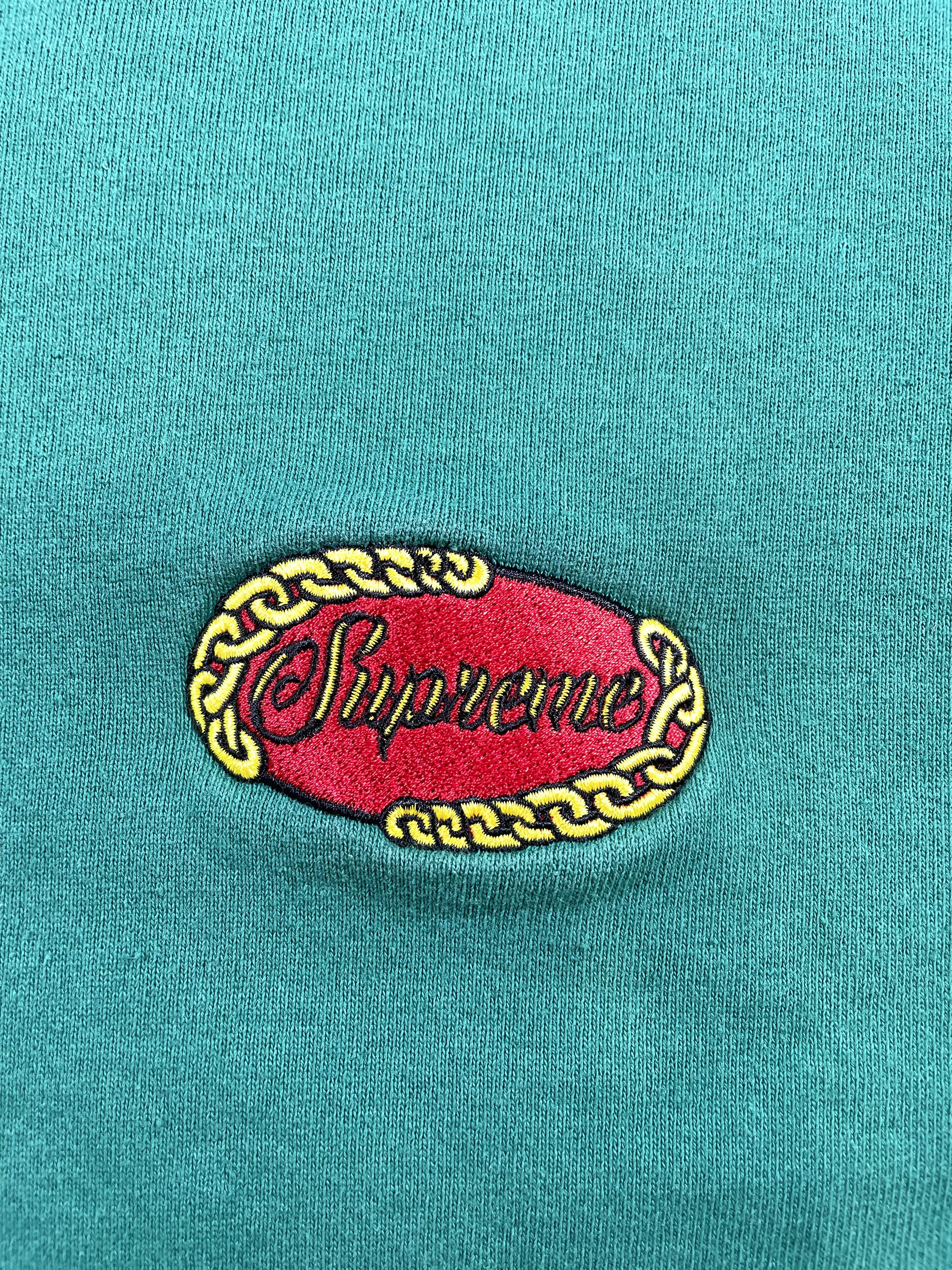 Supreme Crest Logo Green Crewneck