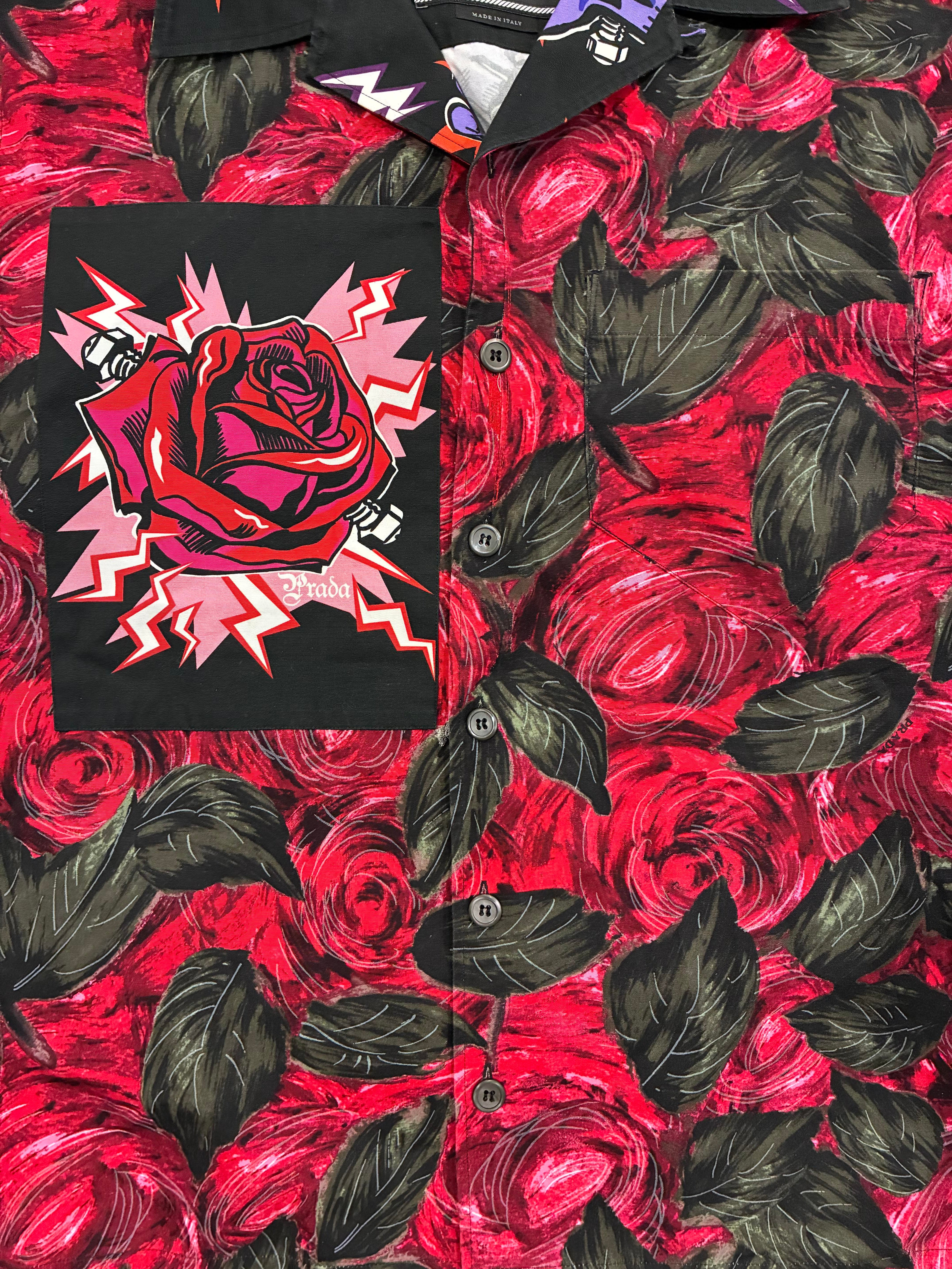 Prada Frankenstein Rose Button Up