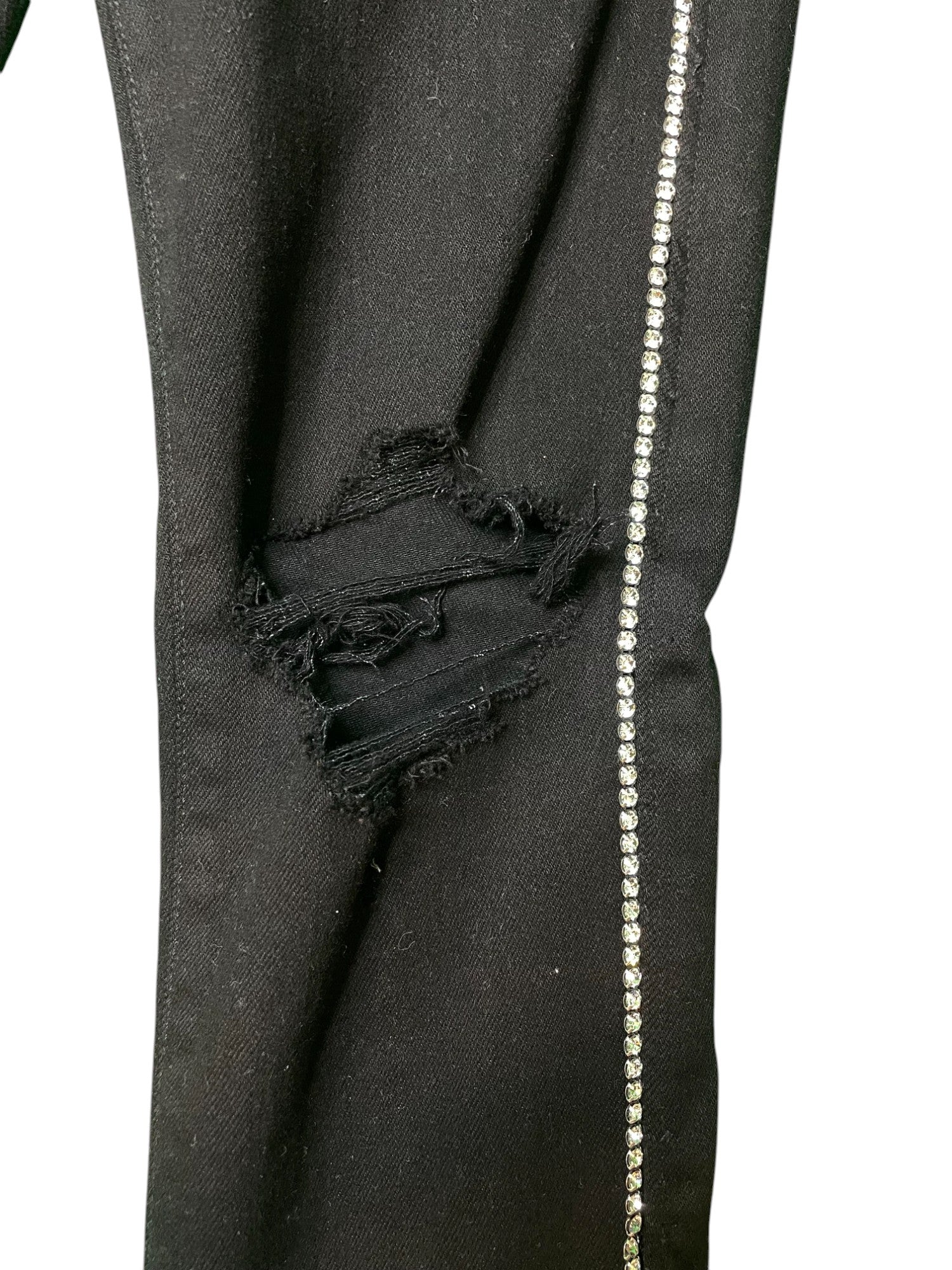 Amiri Black Side Studded Plain Jeans
