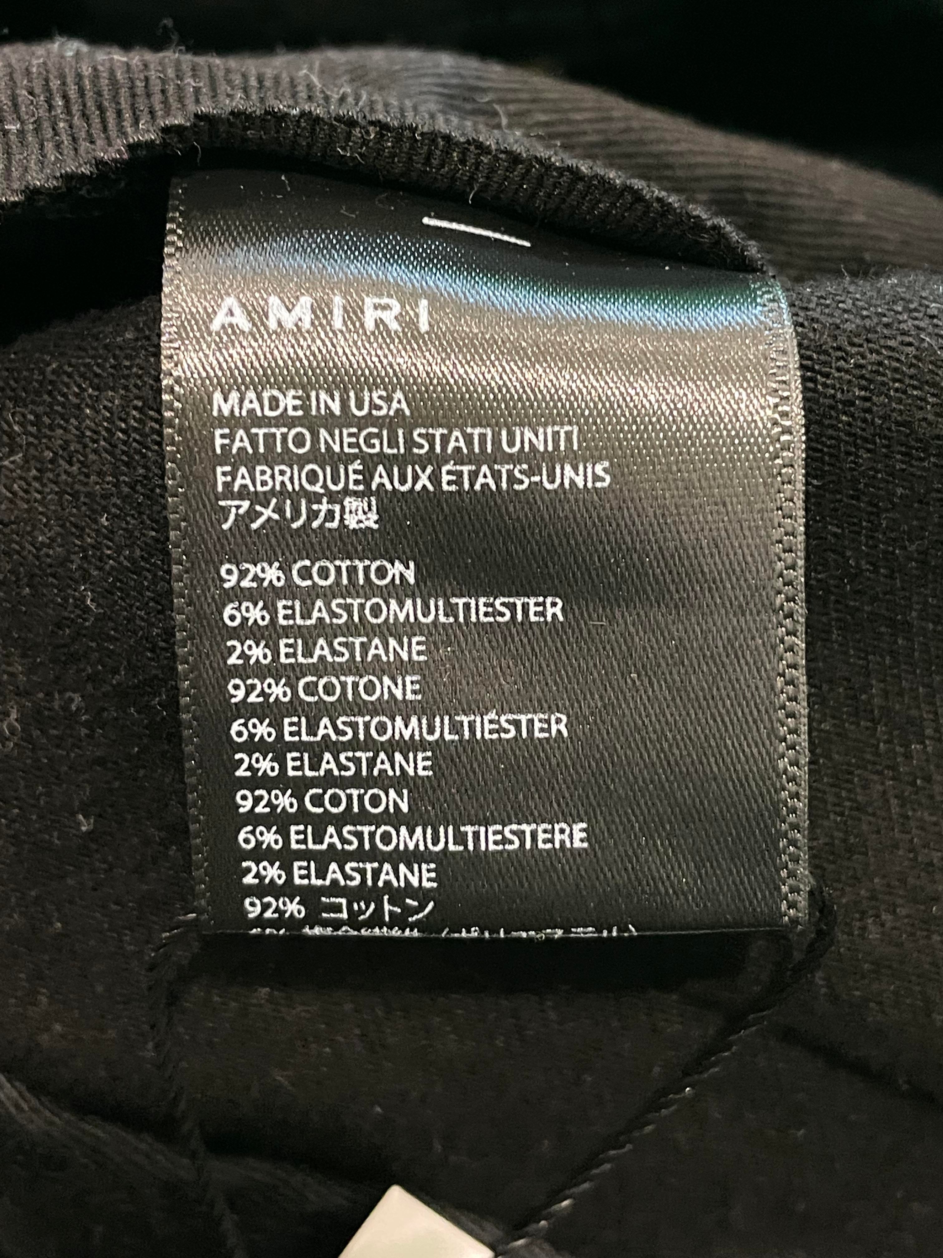 Amiri Black Side Studded Plain Jeans