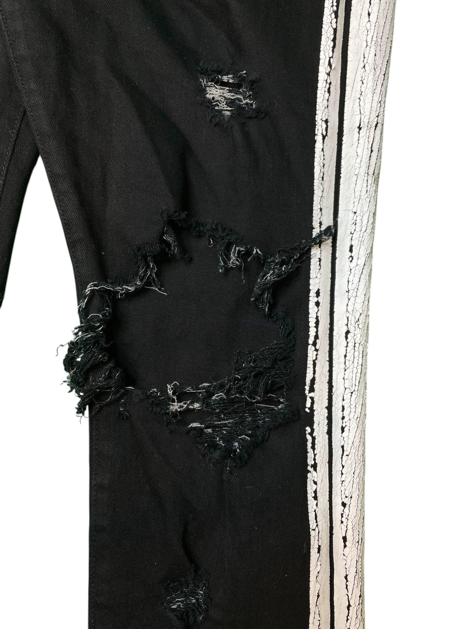 Amiri White Stripe Black Jeans