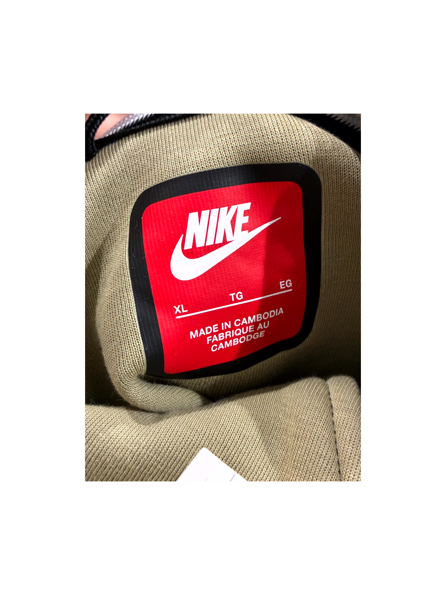 Nike Tech Zip Up Light Olive Hoodie