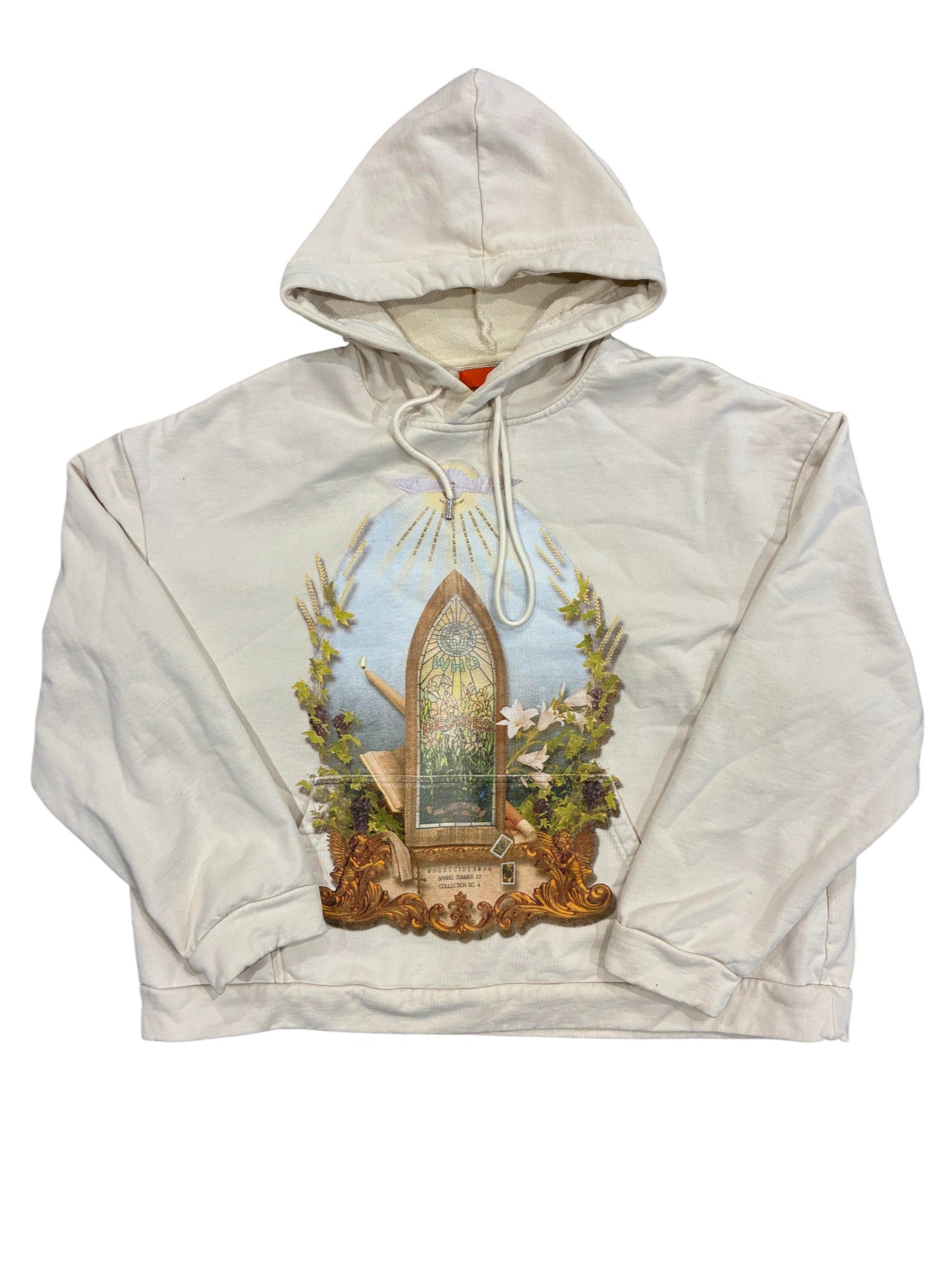 Who Decides War Frame Cream Hoodie