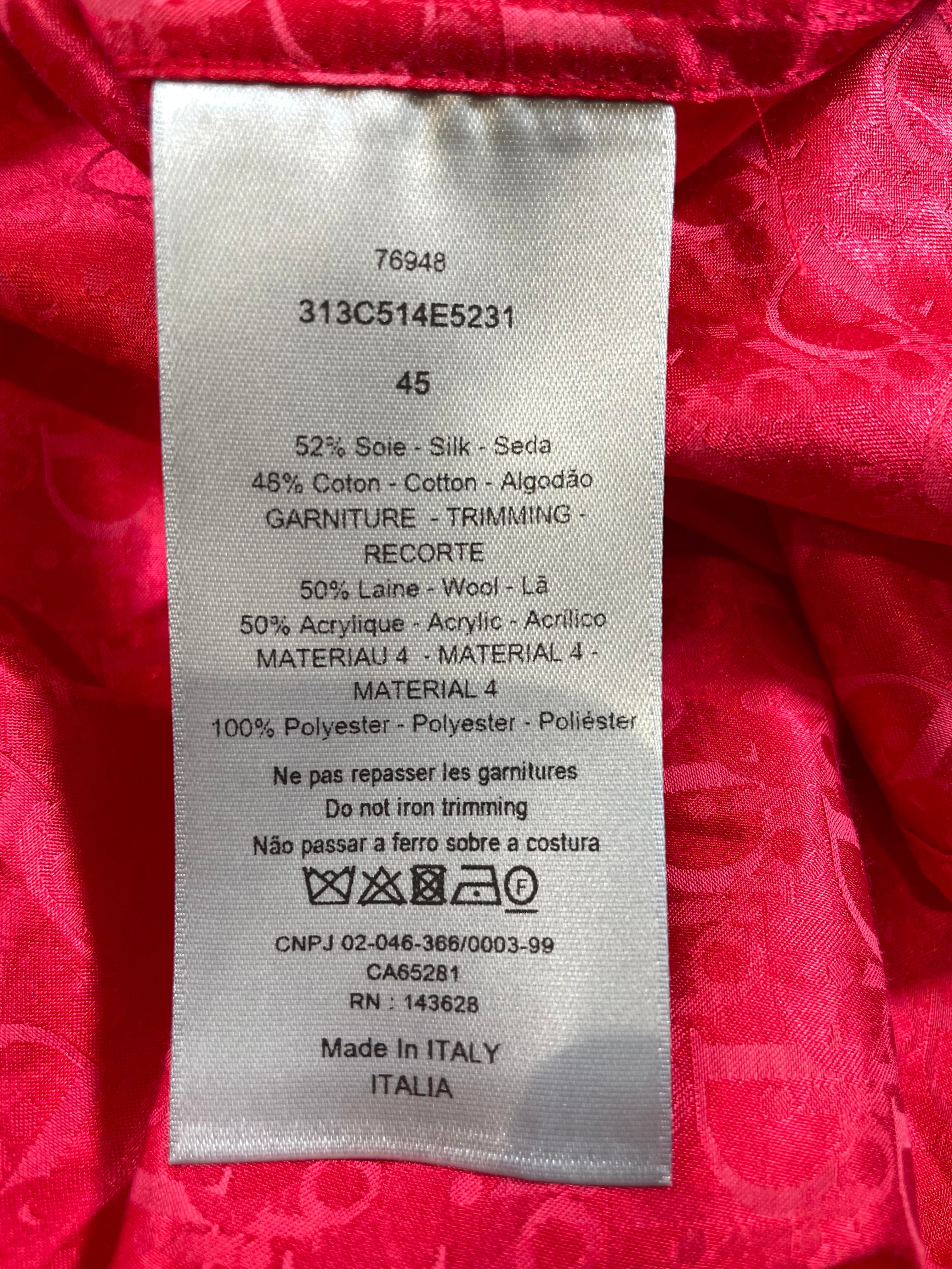Dior ERL Oblique Bunny (45) Red Button Up
