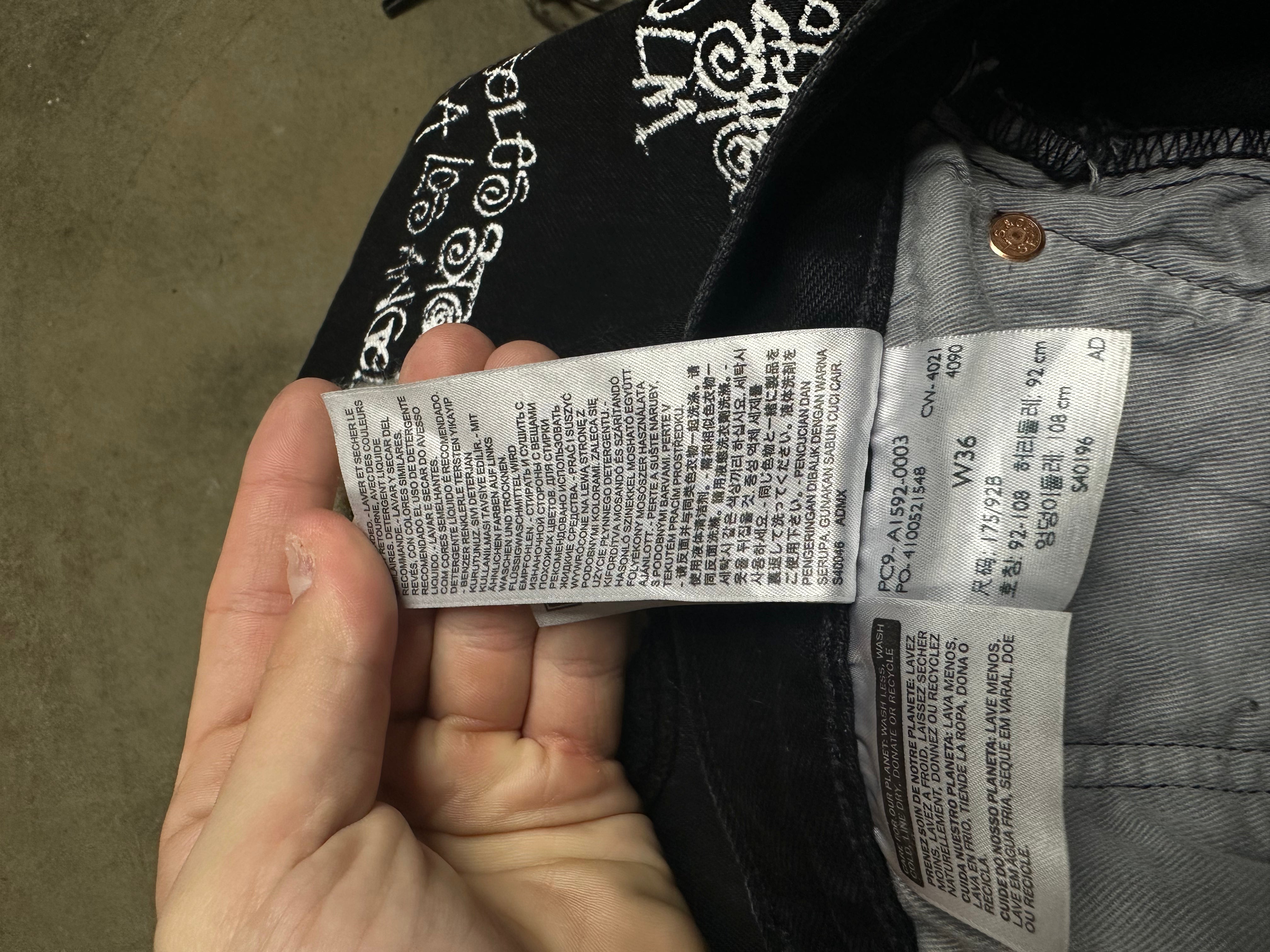 Denim Tears Stussy Jeans Black Used 36