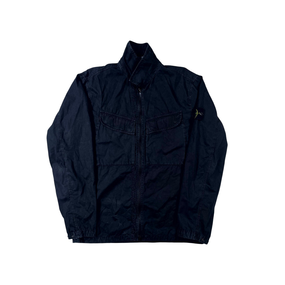 Stone Island Zip Up Black Sweatshirt
