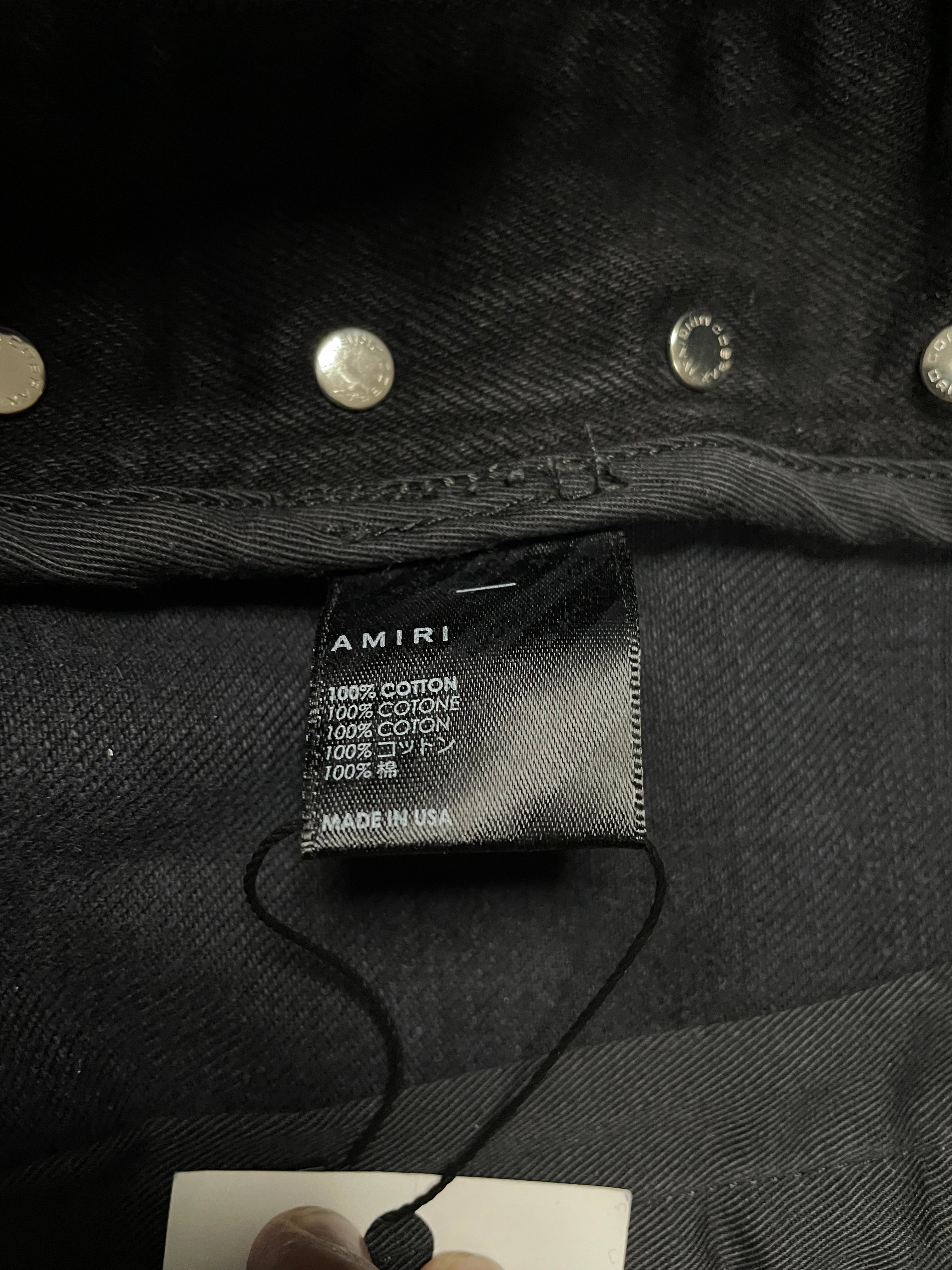 Amiri Cargo Flare Black Jeans