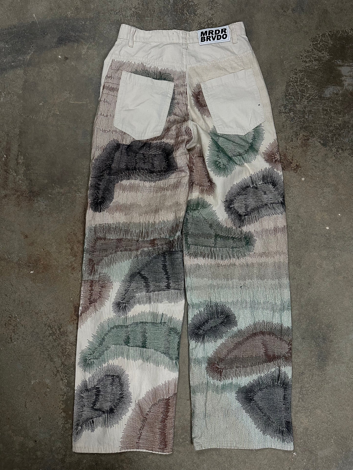 WDW Camouflage Embroidery Pants New 30 With Tags