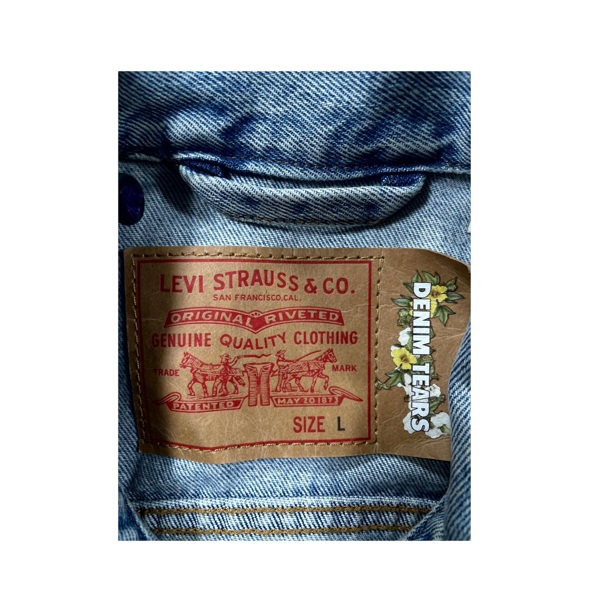 Denim Tears Cotton Wreath Denim Light Wash Jacket