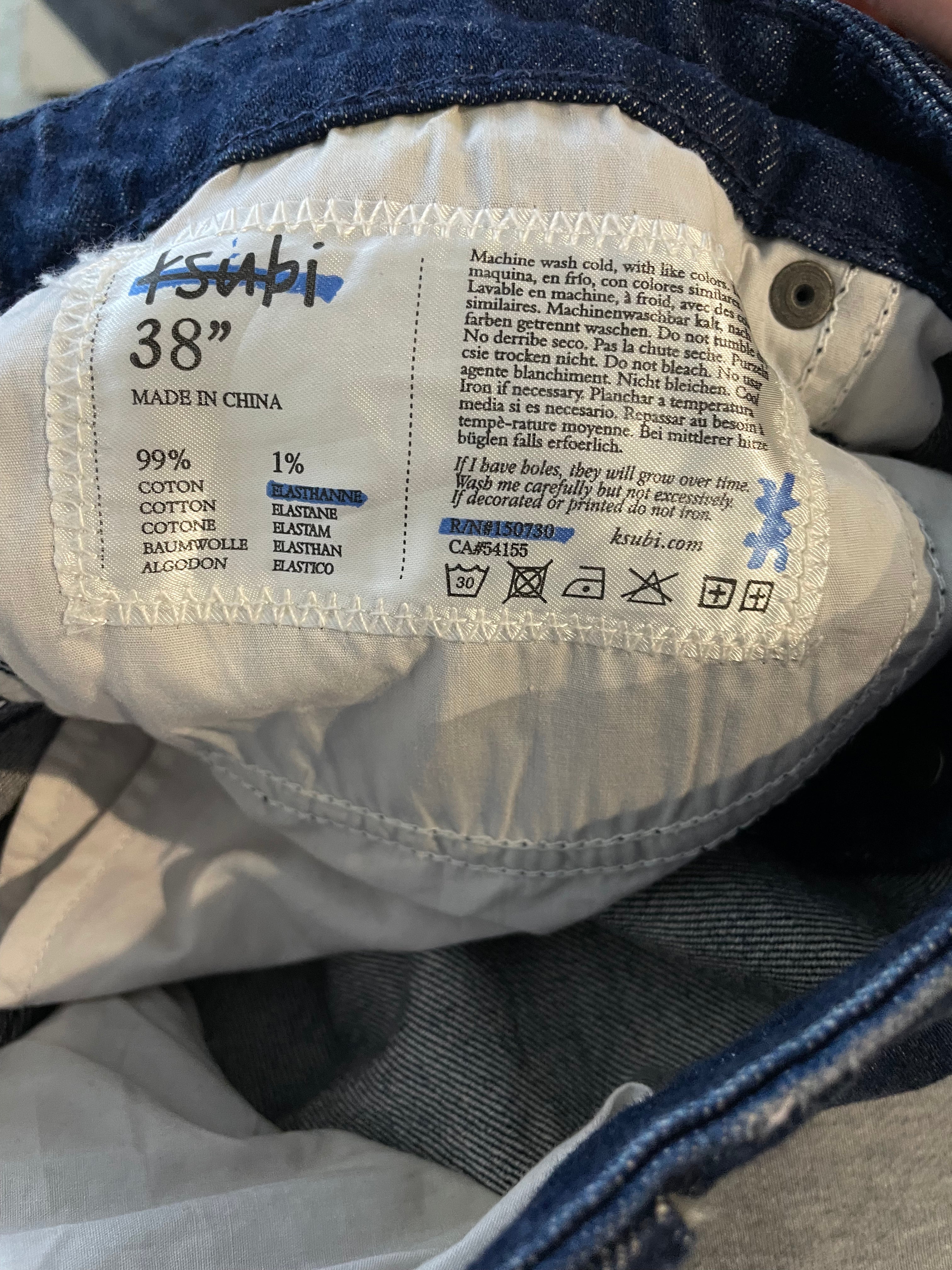 Ksubi Dark Wash Ripped Jeans