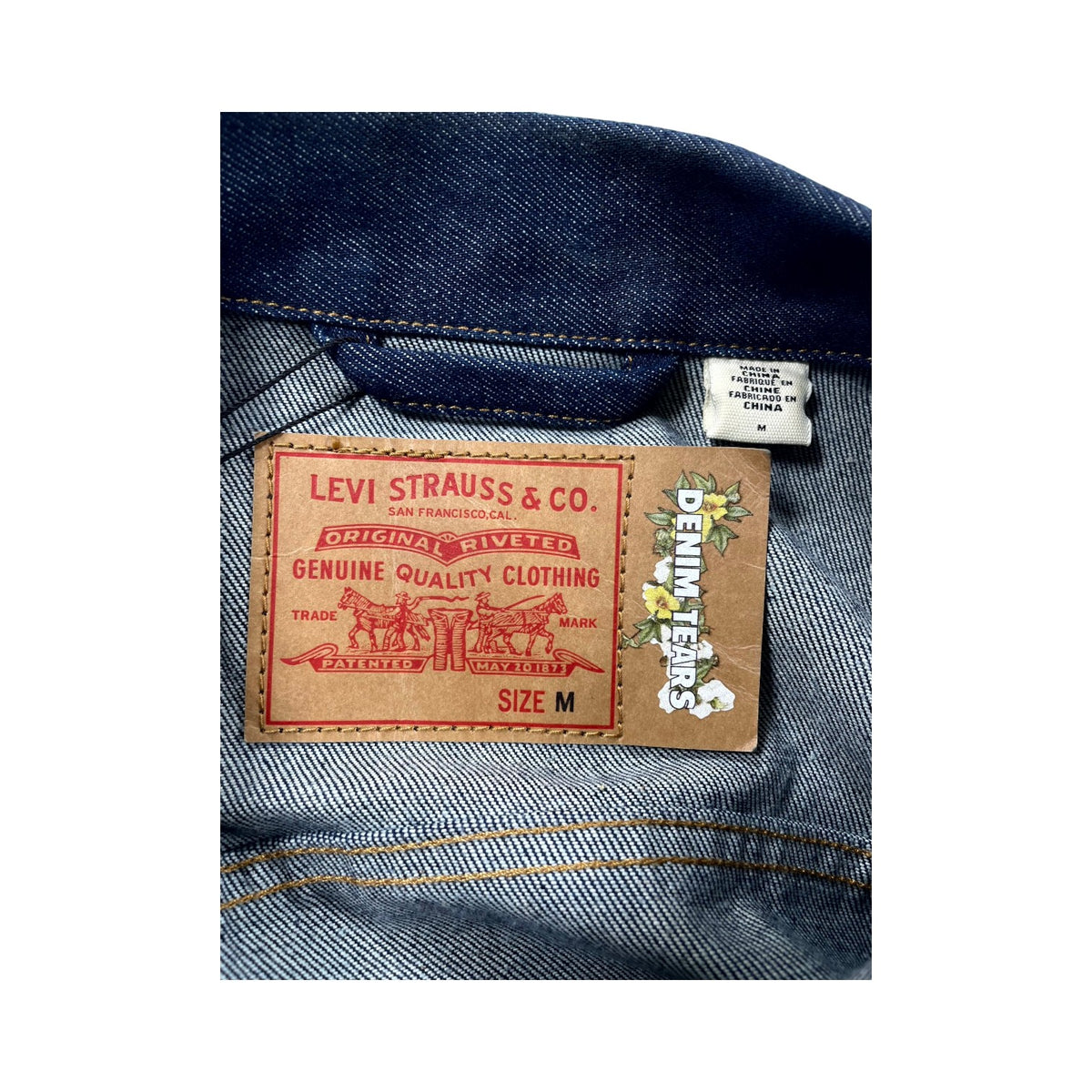 Denim Tears Selvedge Cotton Wreath Denim Navy Jacket