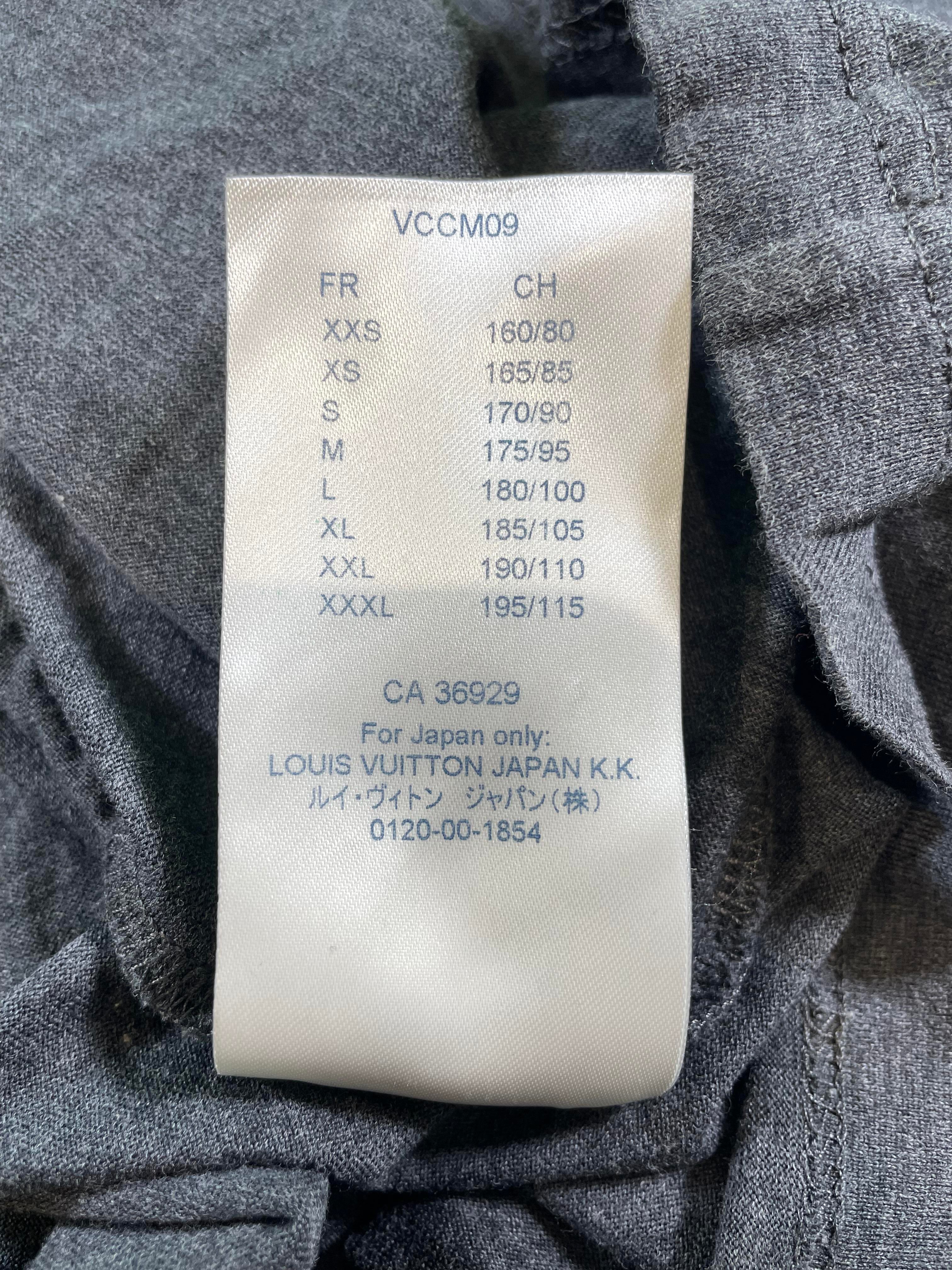 Louis Vuitton Tonal Embroidered Logo Grey Tee