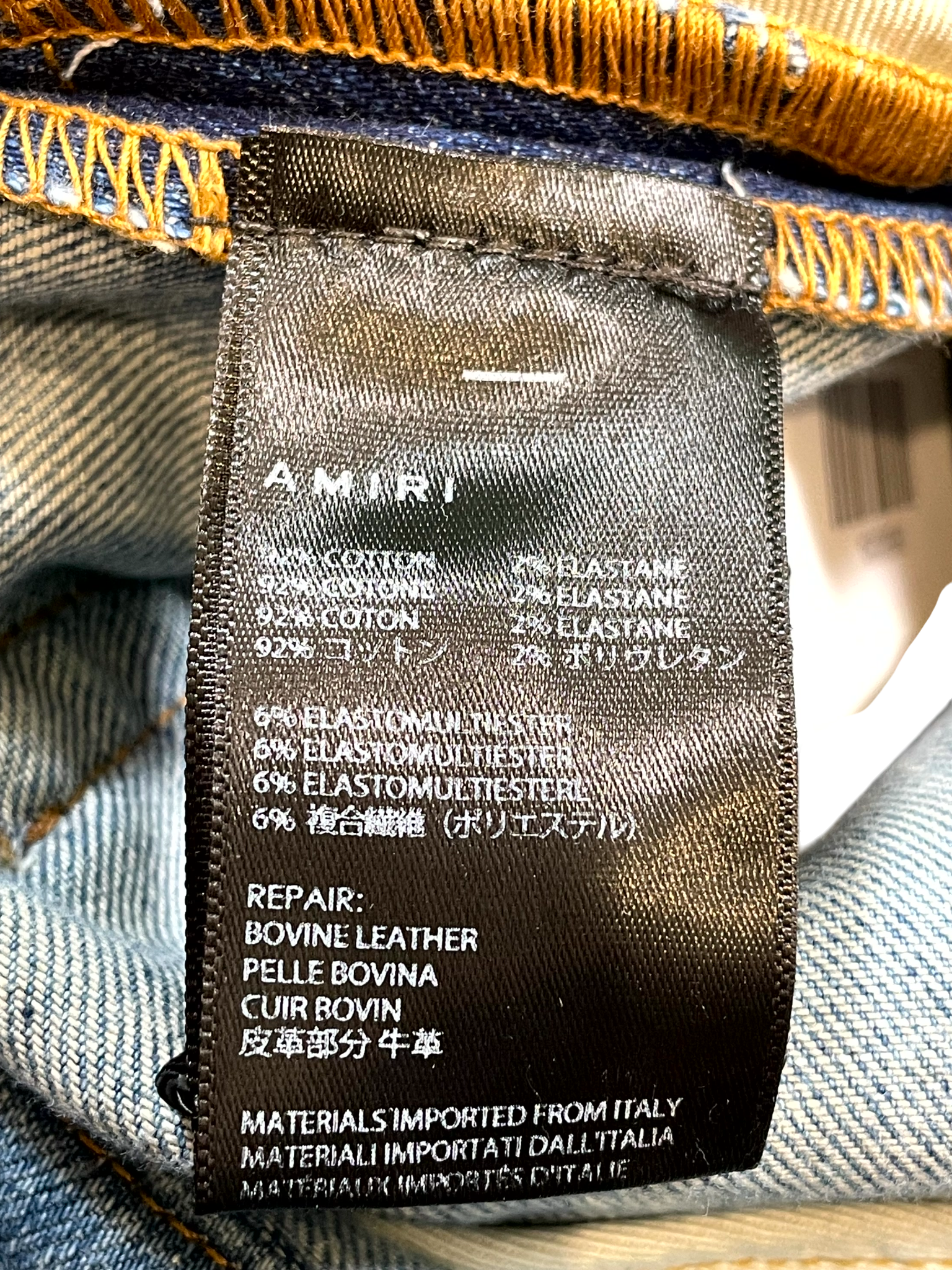 Amiri Multi Stitch Light Wash Jeans
