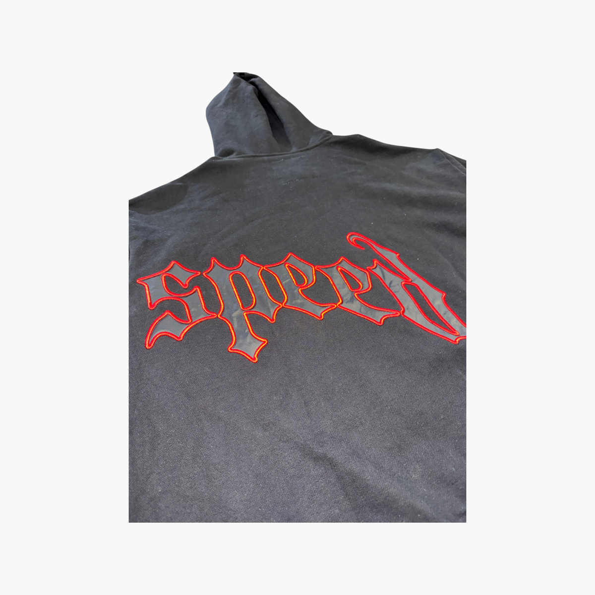 Godspeed Red Outline Black Zip Up