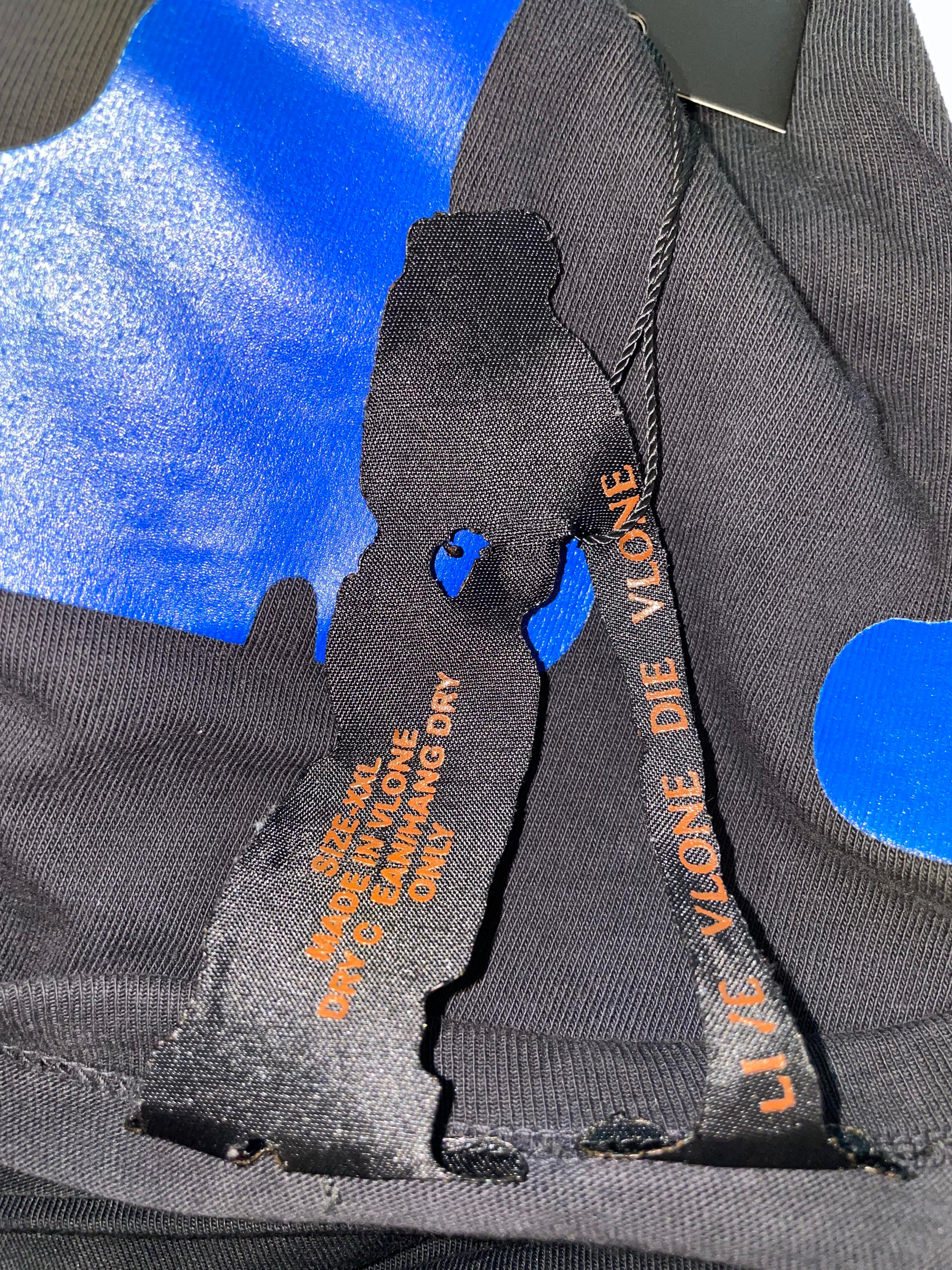 Vlone Friends Blue & Red, Black Tee