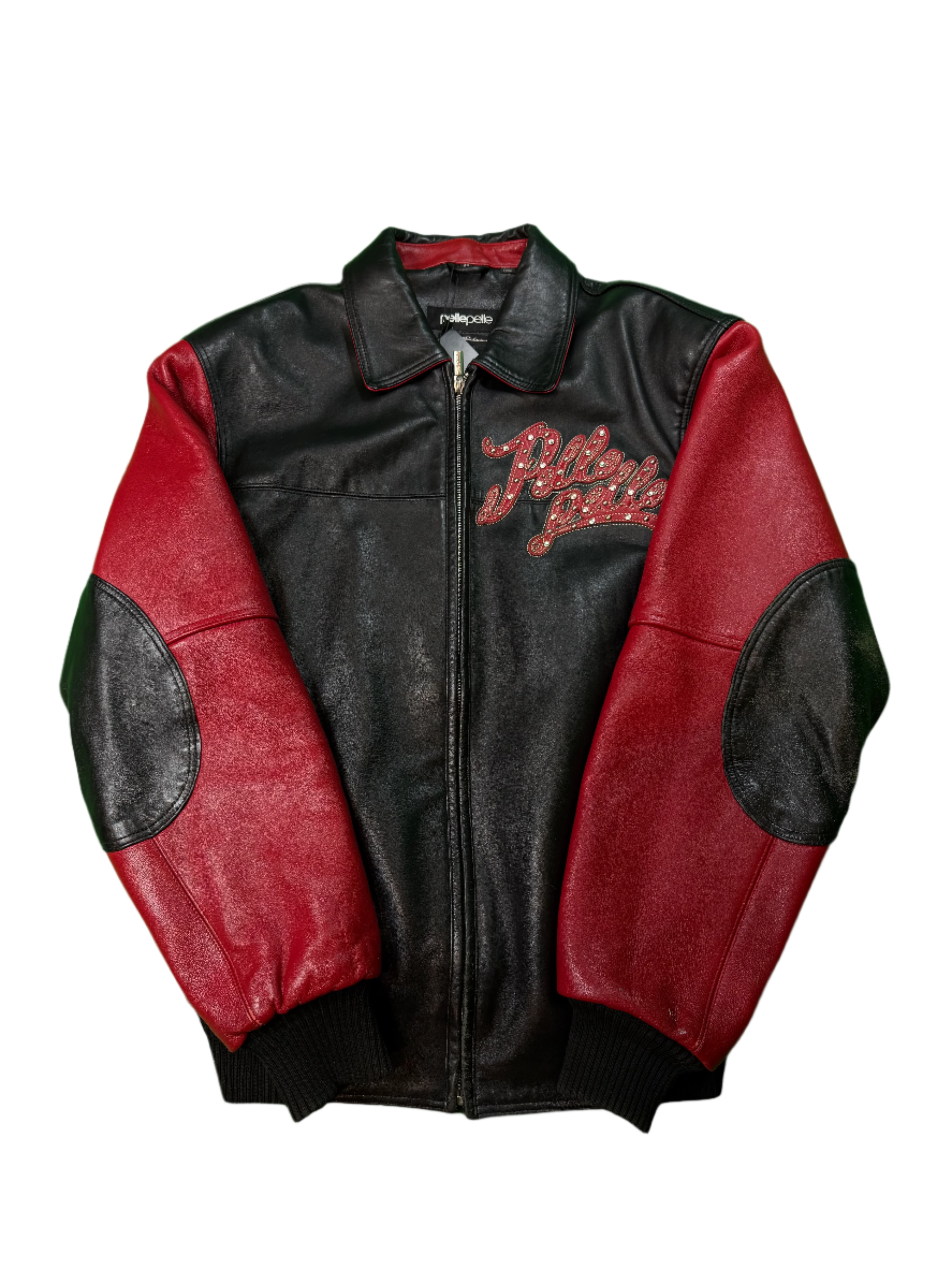 Pelle Pelle Legendary Red & Black Varsity Jacket