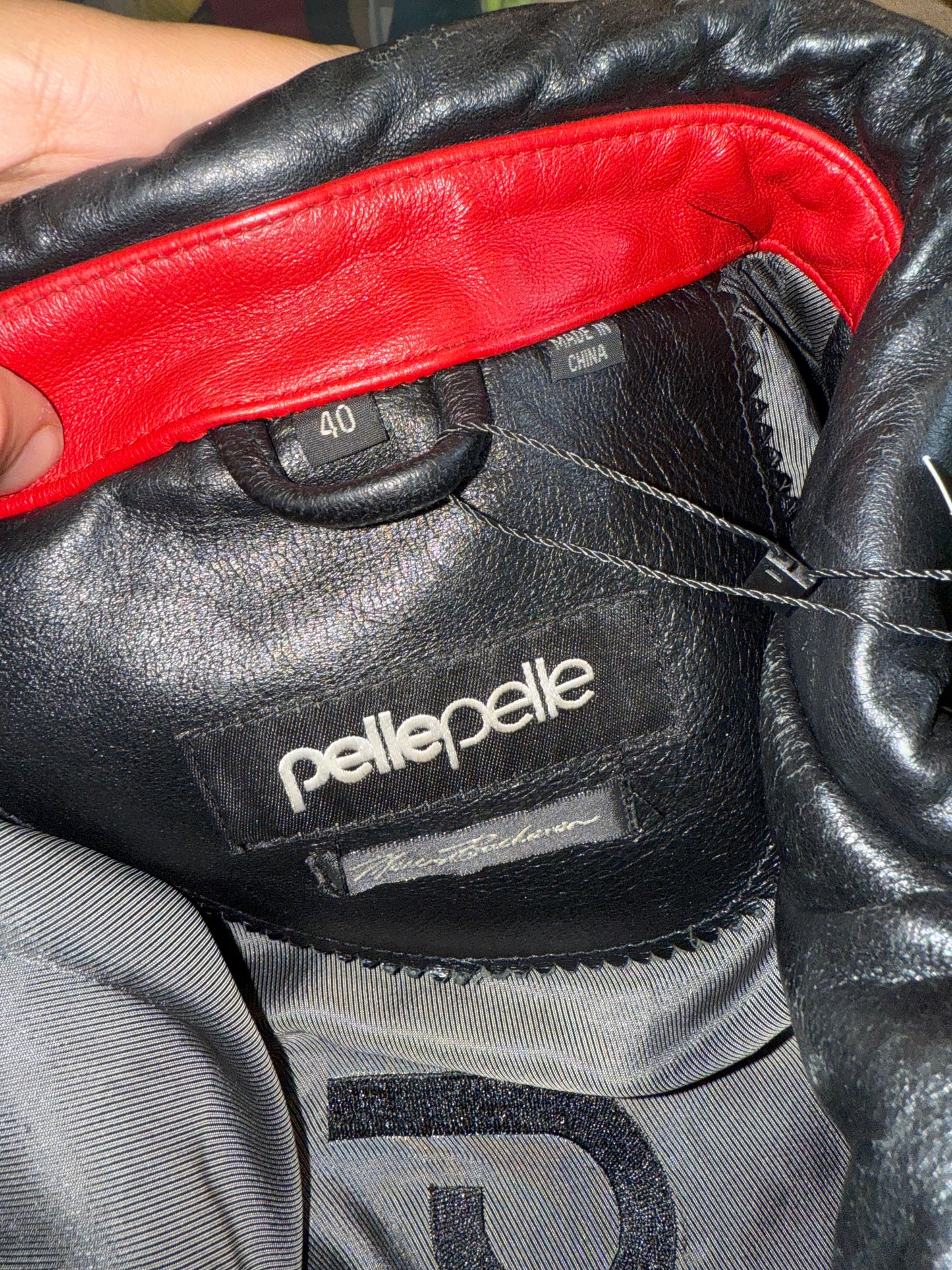 Pelle Pelle Legendary Red & Black Varsity Jacket