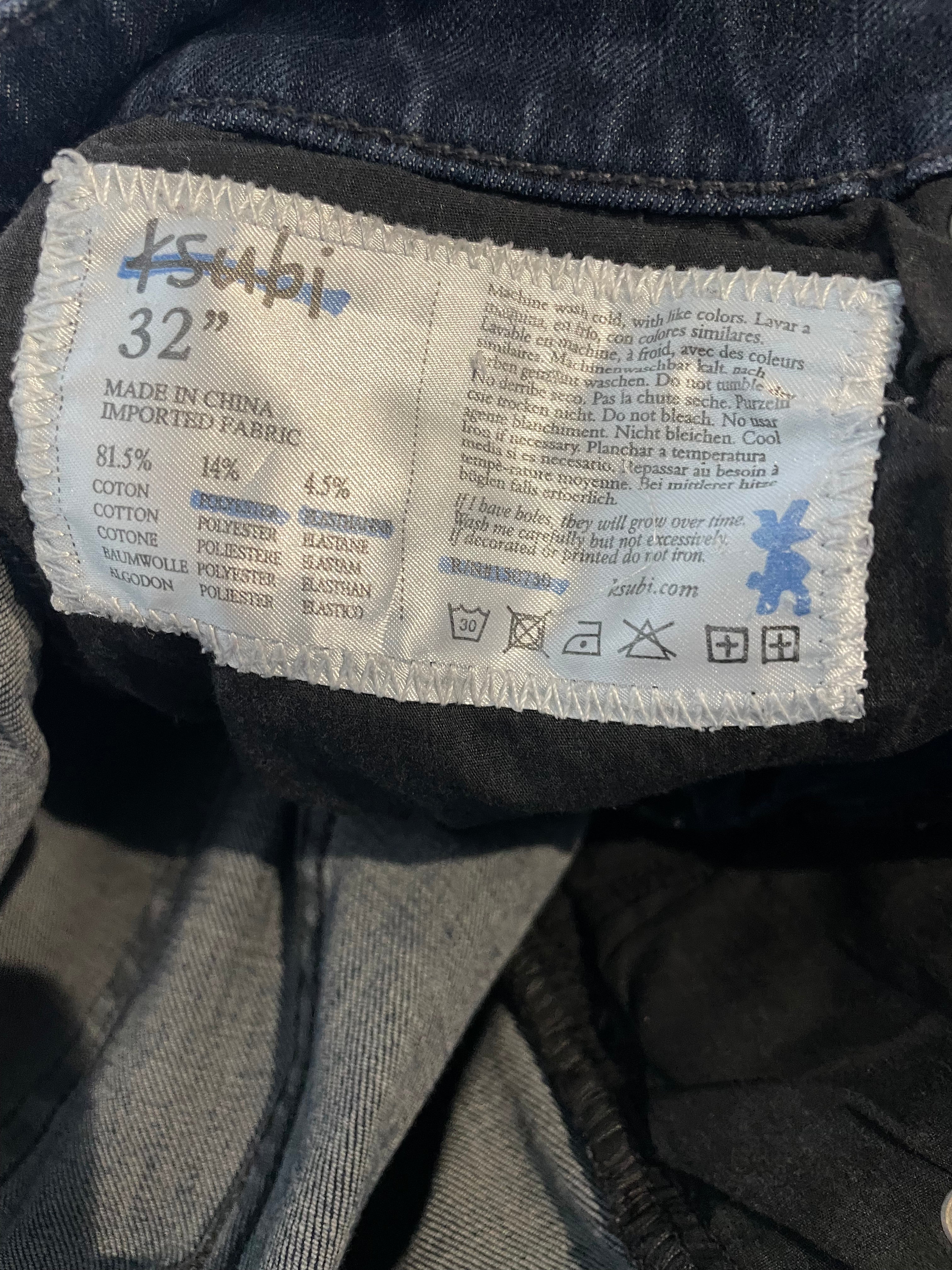 Ksubi Dark Wash Blue Jeans