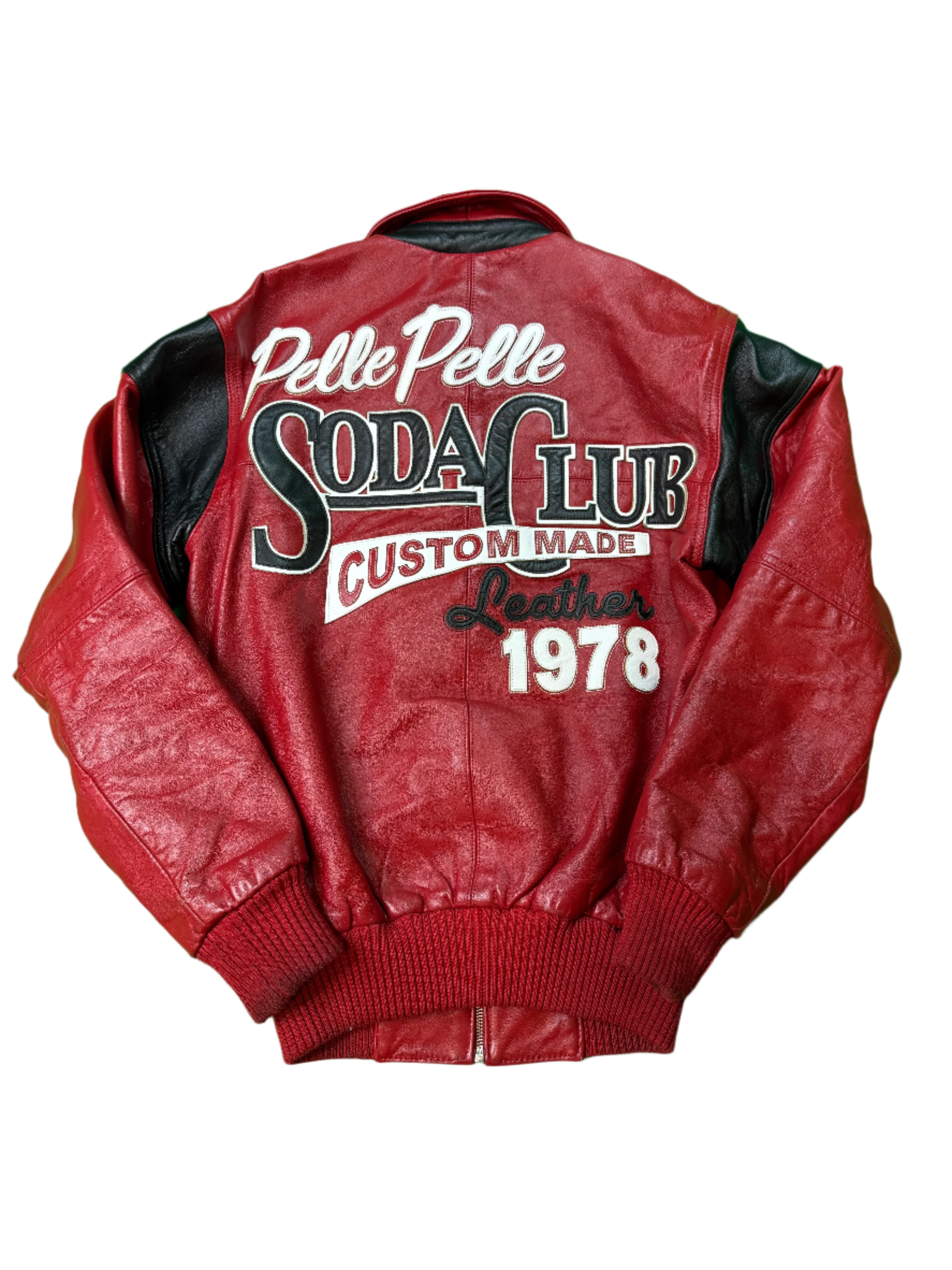 Pelle Pelle Soda Club Red Varsity Jacket
