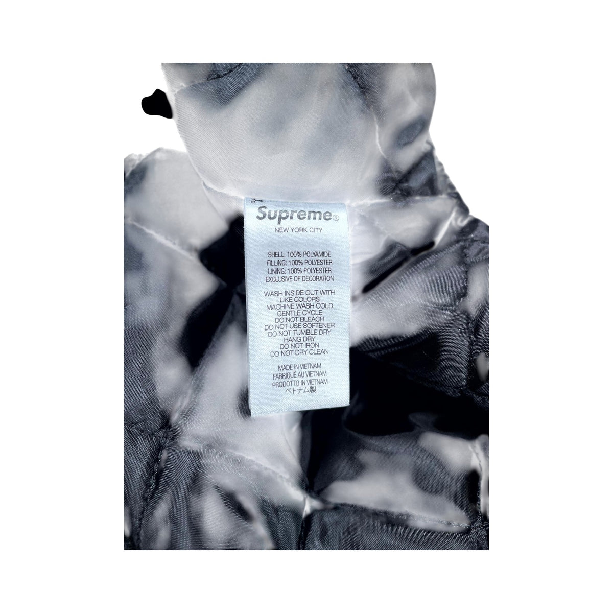 Supreme Camo Button Up Black Bomber Jacket