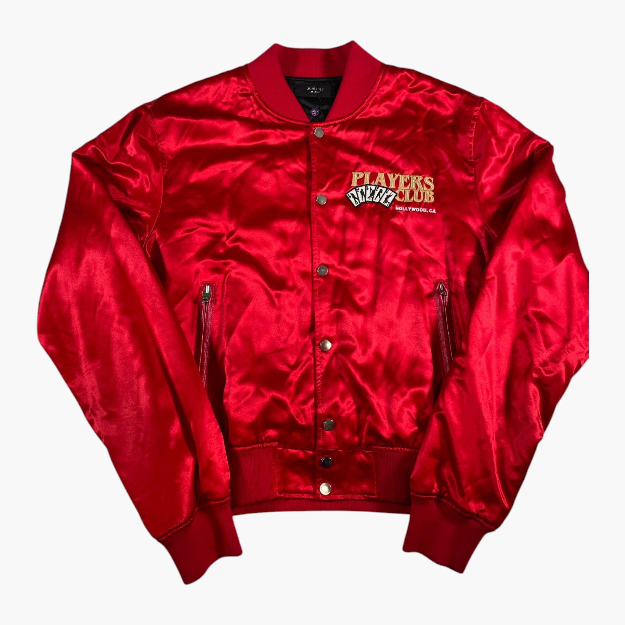 Amiri Players Club Red Silk Jacket