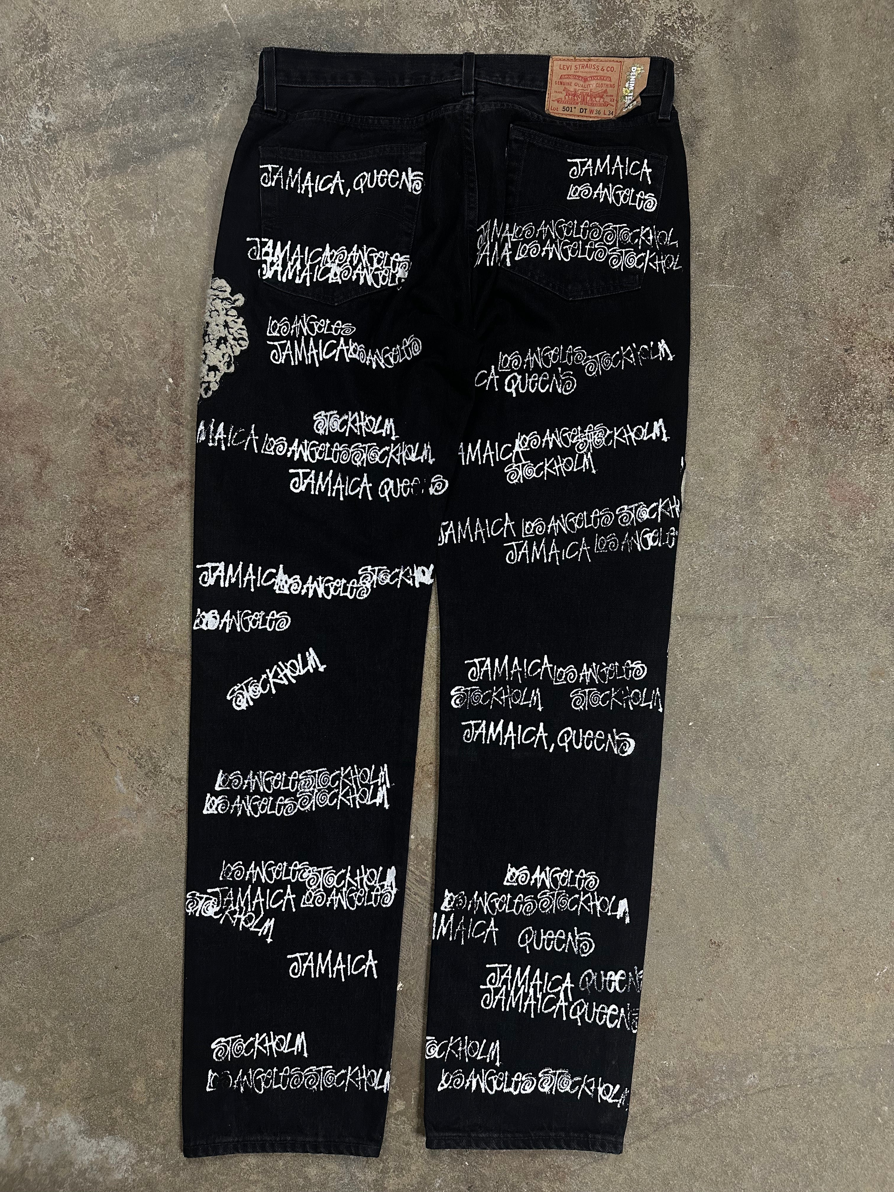 Denim Tears Stussy Jeans Black Used 36