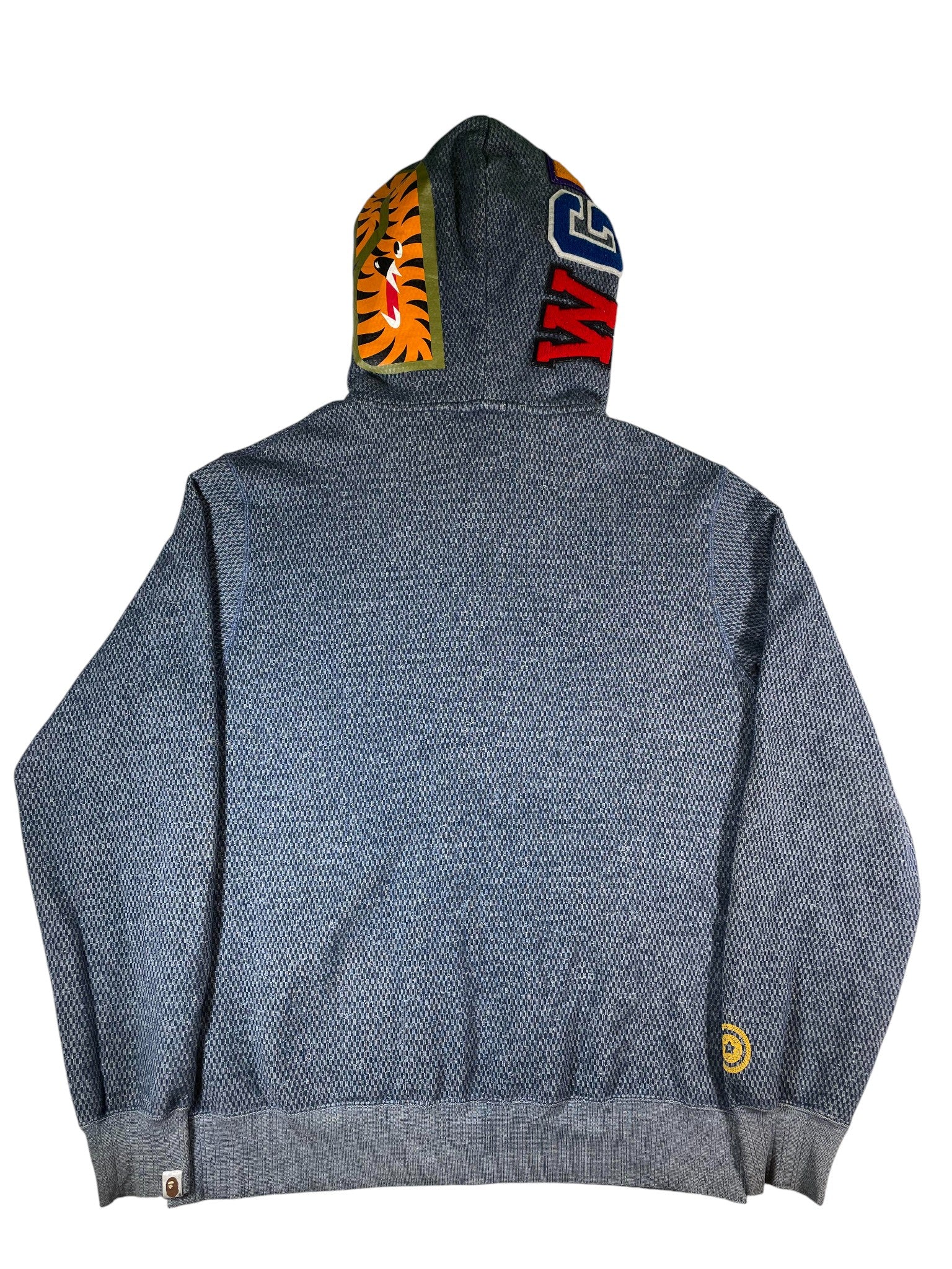 Bape Denim 'Shark Zip Up' Yellow Hoodie