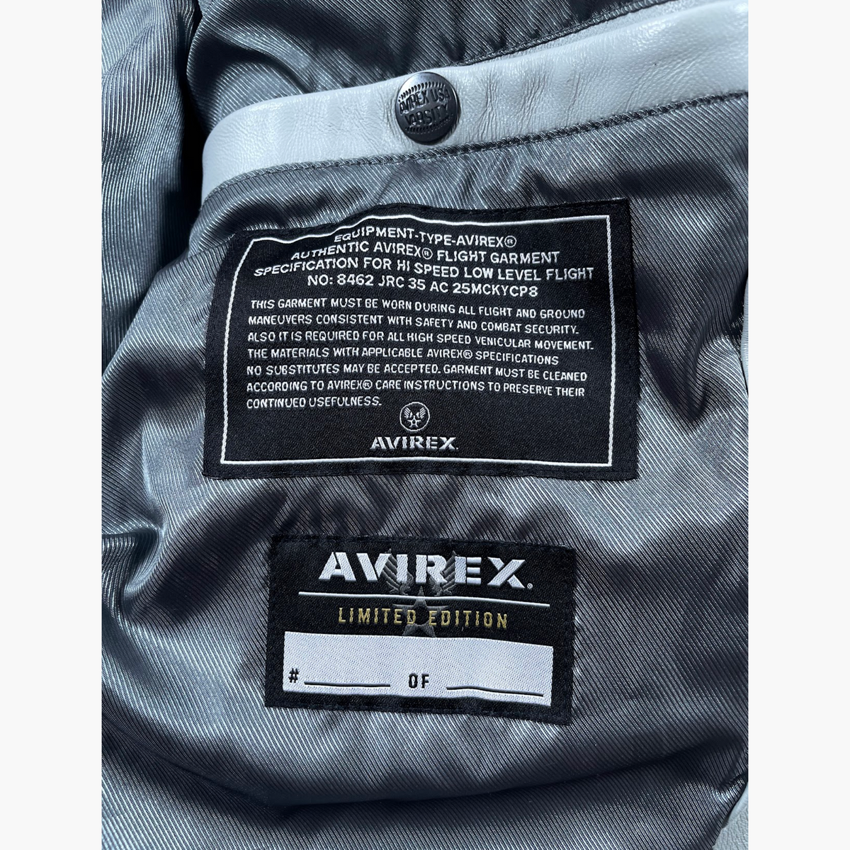 Avirex Rolls Royce Grey Varsity Jacket