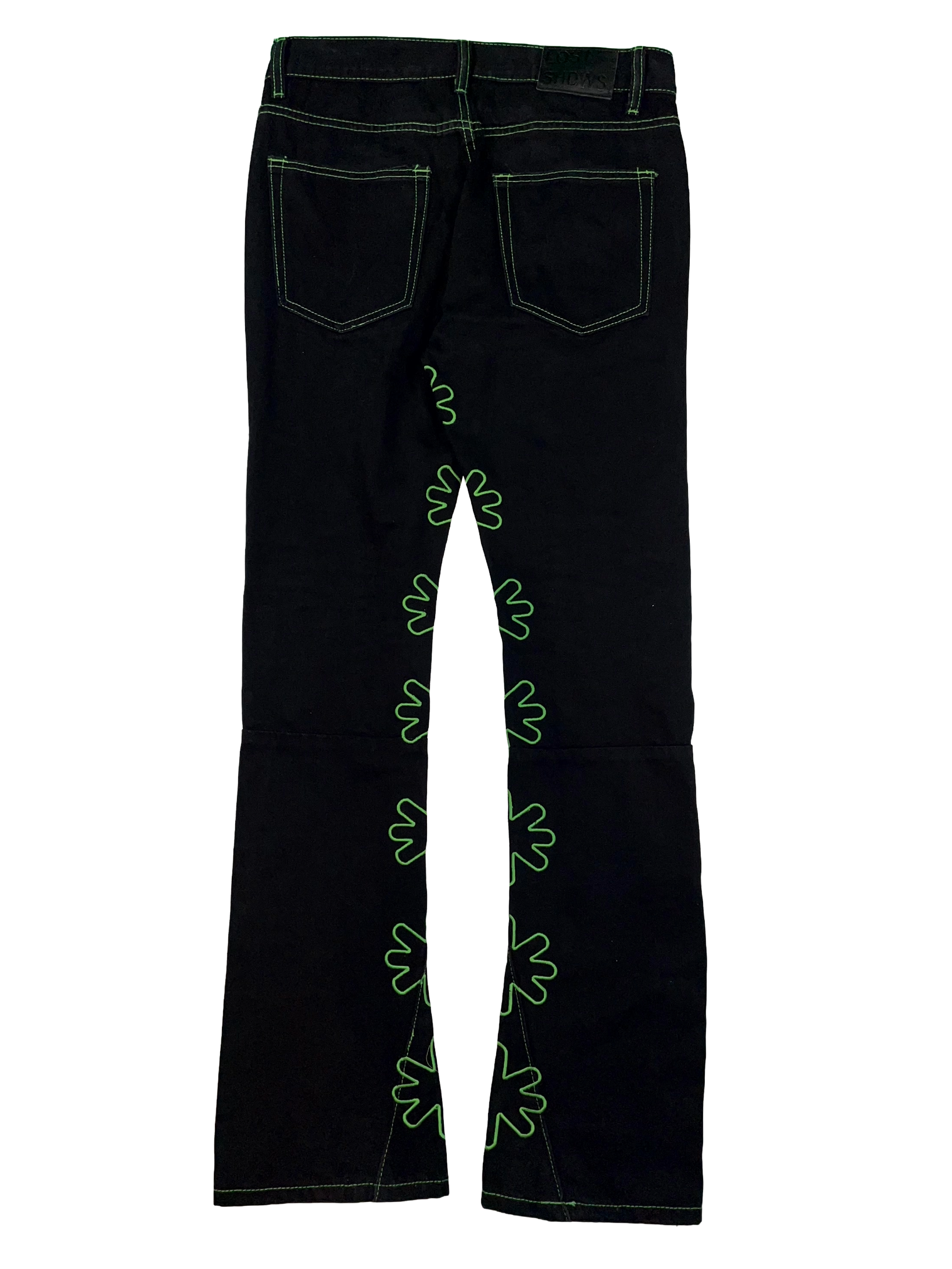 LOSTSHDWS Outline Black & Green Jeans