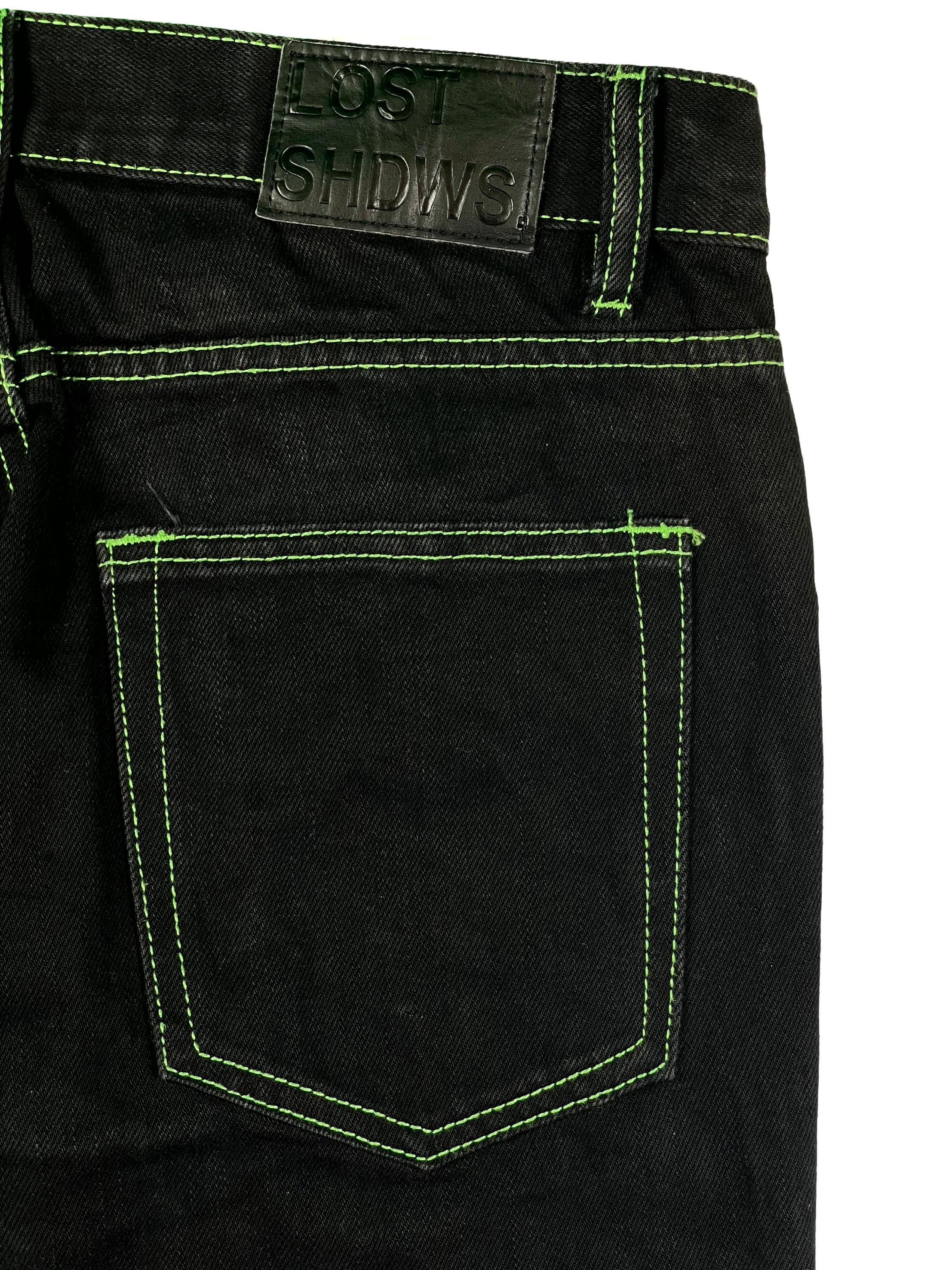 LOSTSHDWS Outline Black & Green Jeans