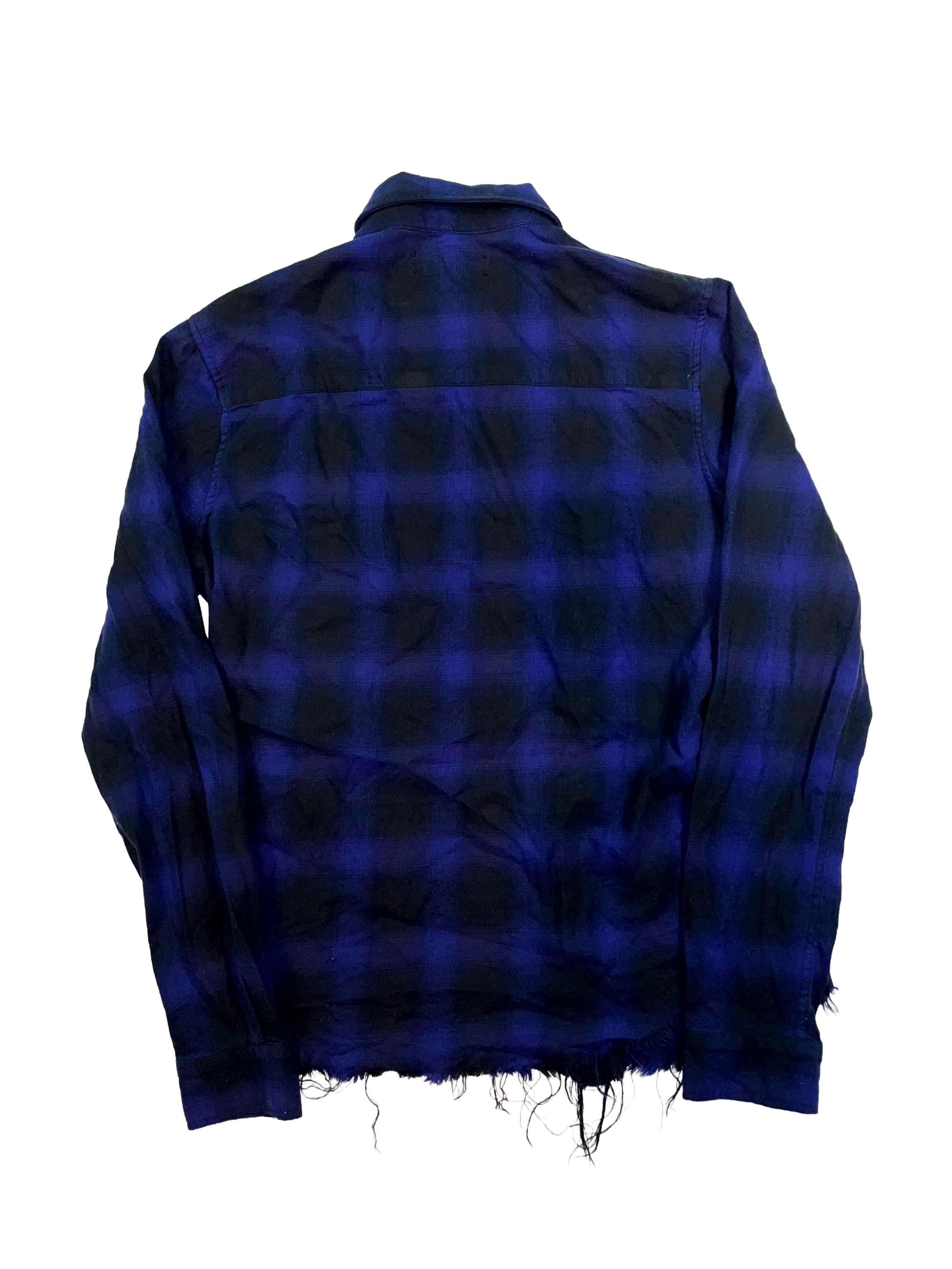 Amiri Flannel Button Up Blue Shirt