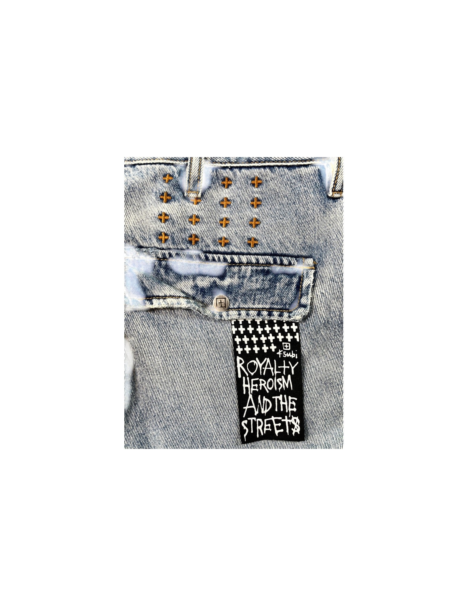 Ksubi Denim Light Wash Cargo Pants