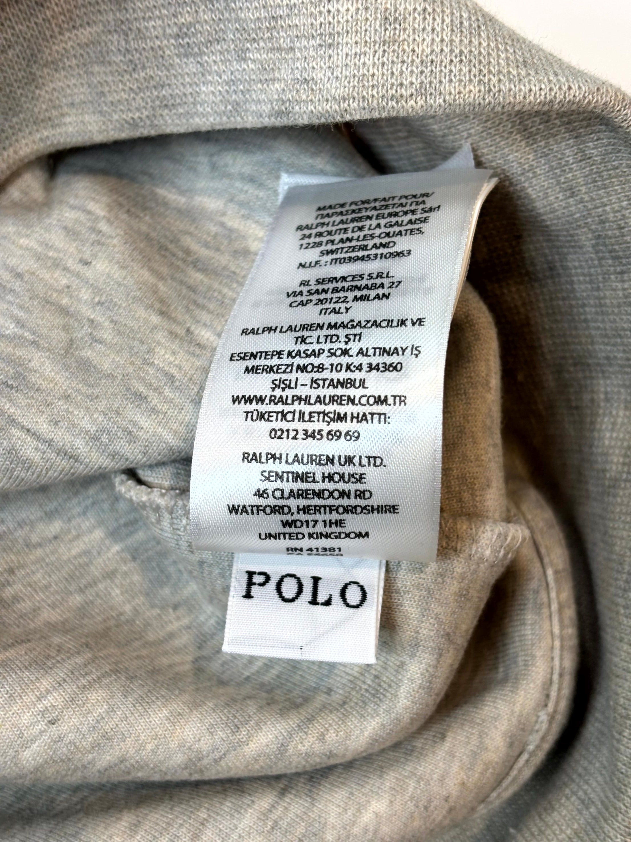 Polo Grey Black Zip Up
