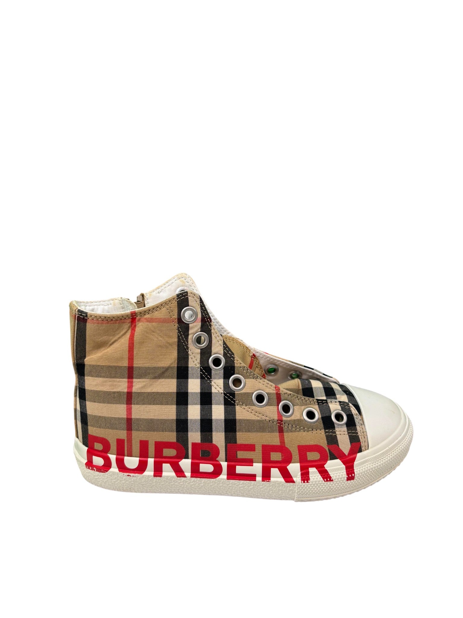 Burberry High Sneaker Red Logo