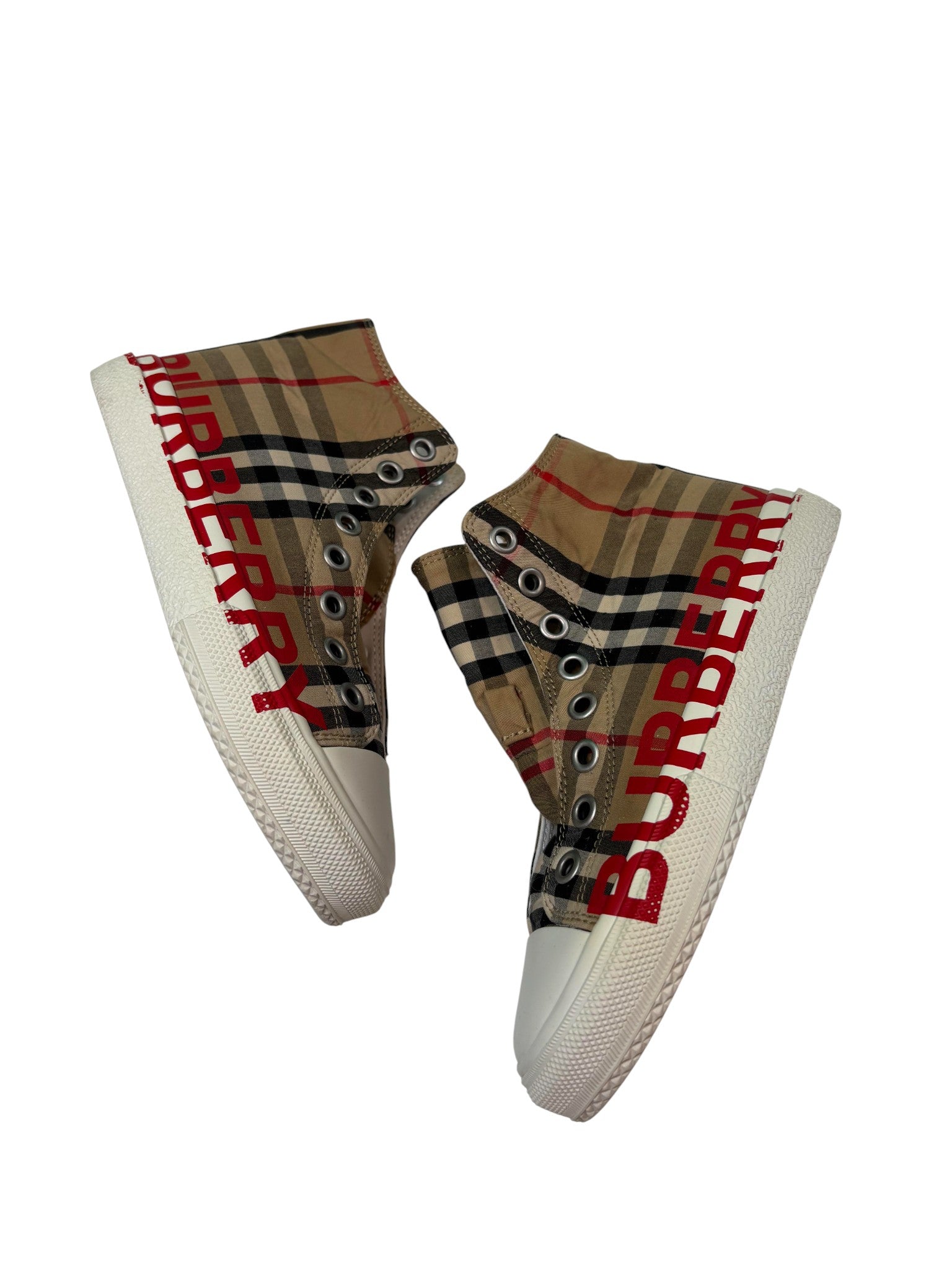 Burberry High Sneaker Red Logo