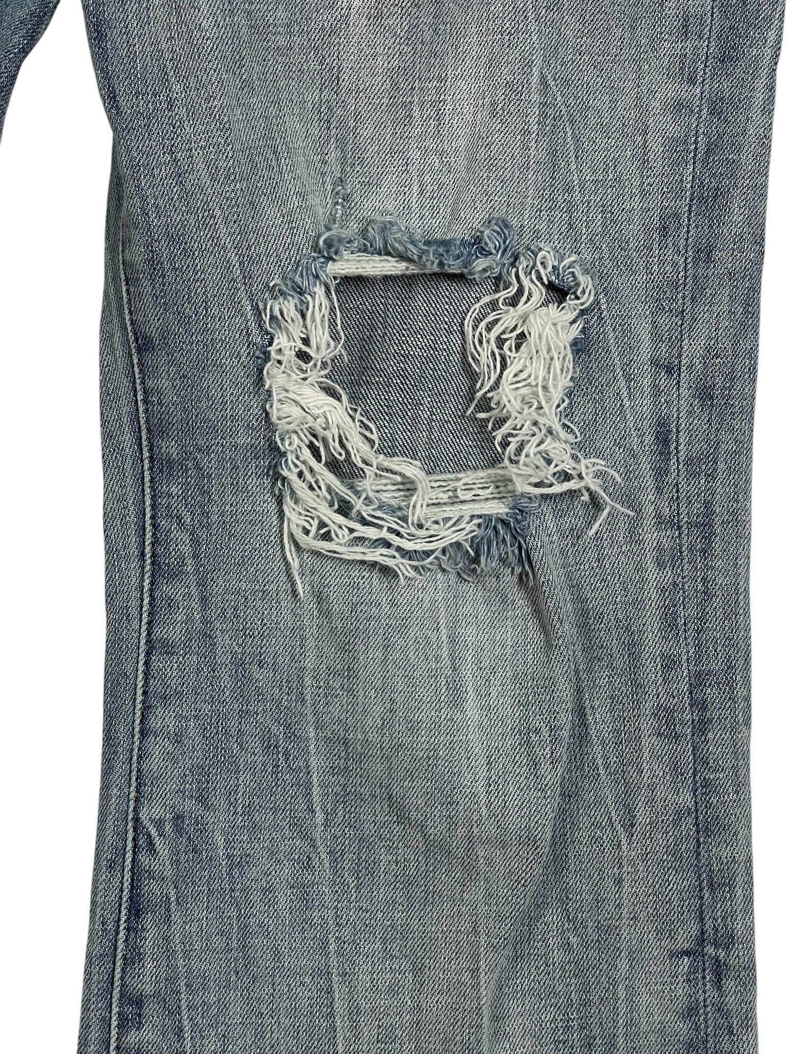 Purple Brand Light Wash Knee Rip Jeans