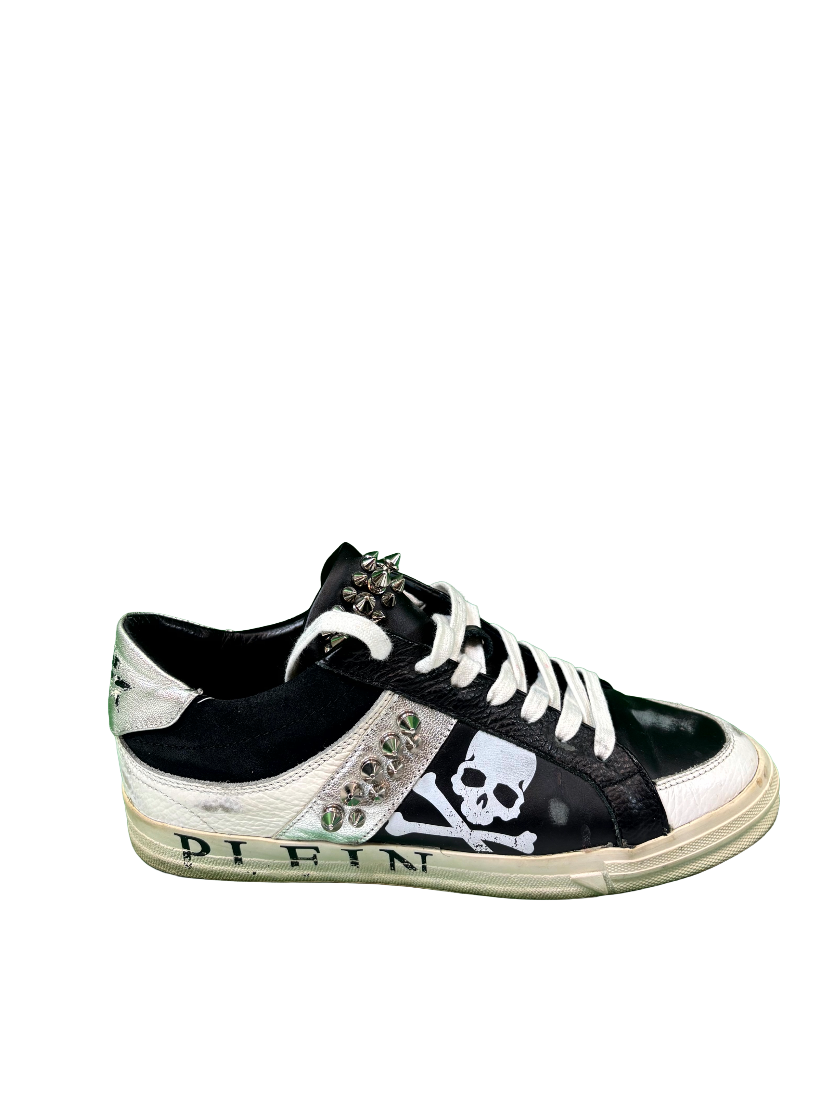 Philipp Plein Leather Top Suede Sneakers