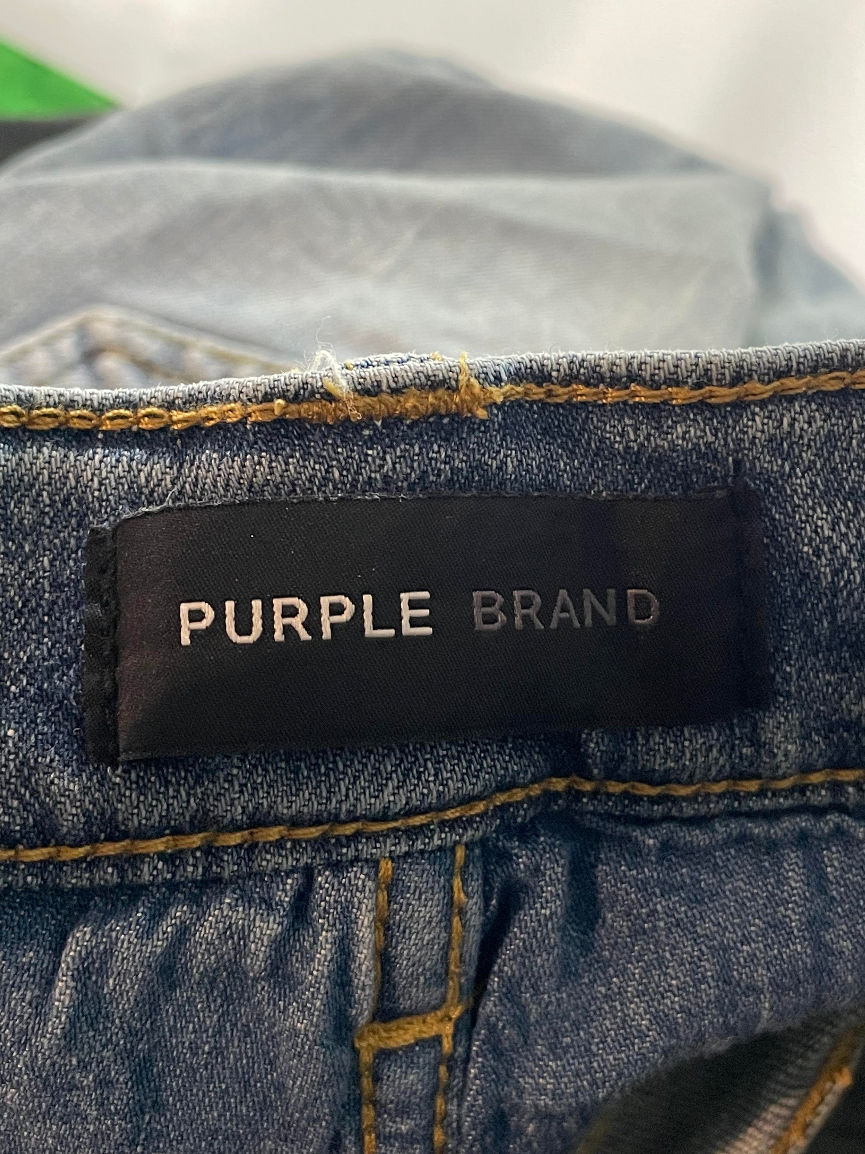 Purple Brand Light Wash Knee Rip Jeans
