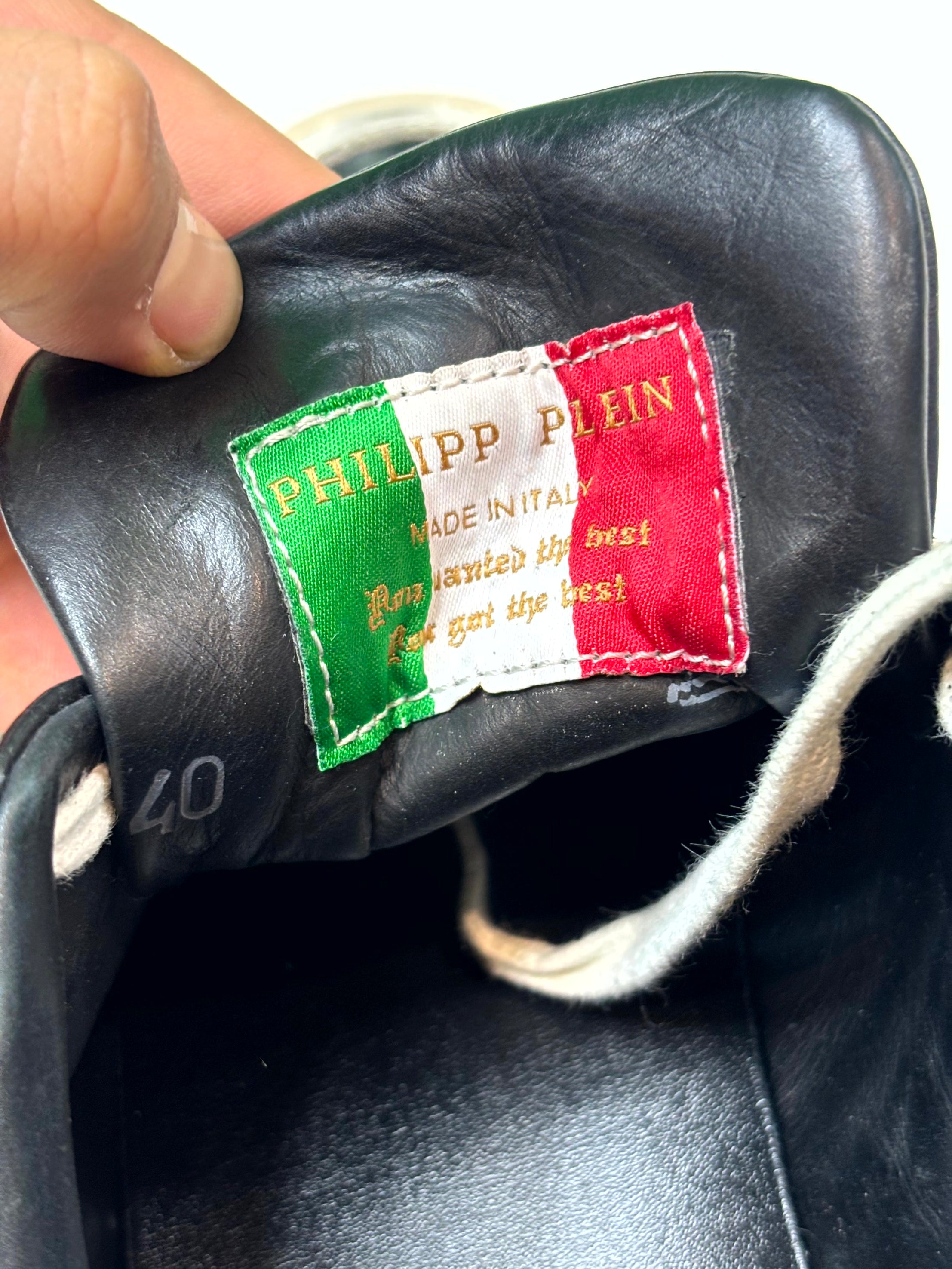 Philipp Plein Leather Top Suede Sneakers