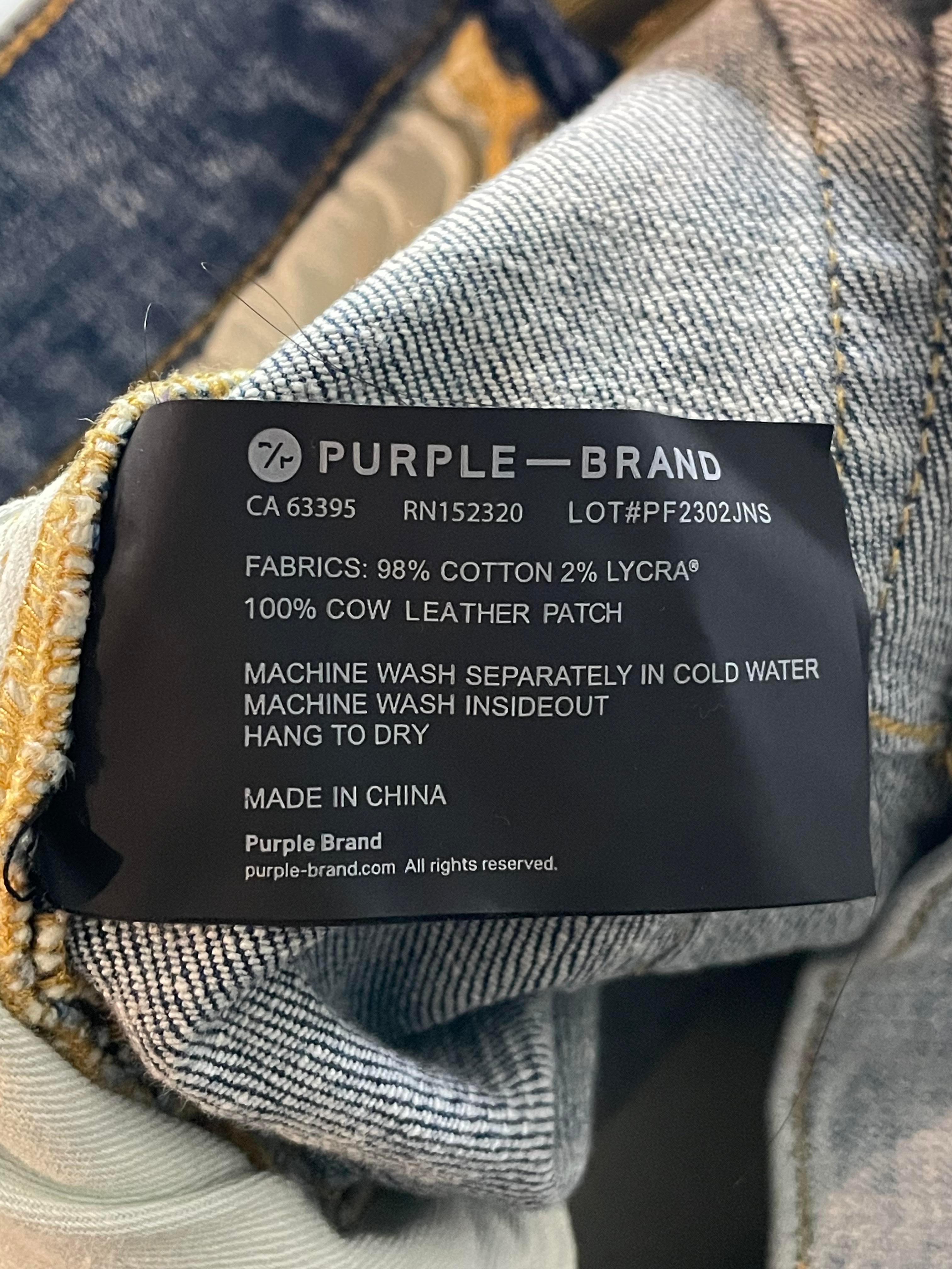 Purple Brand Light Wash Knee Rip Jeans