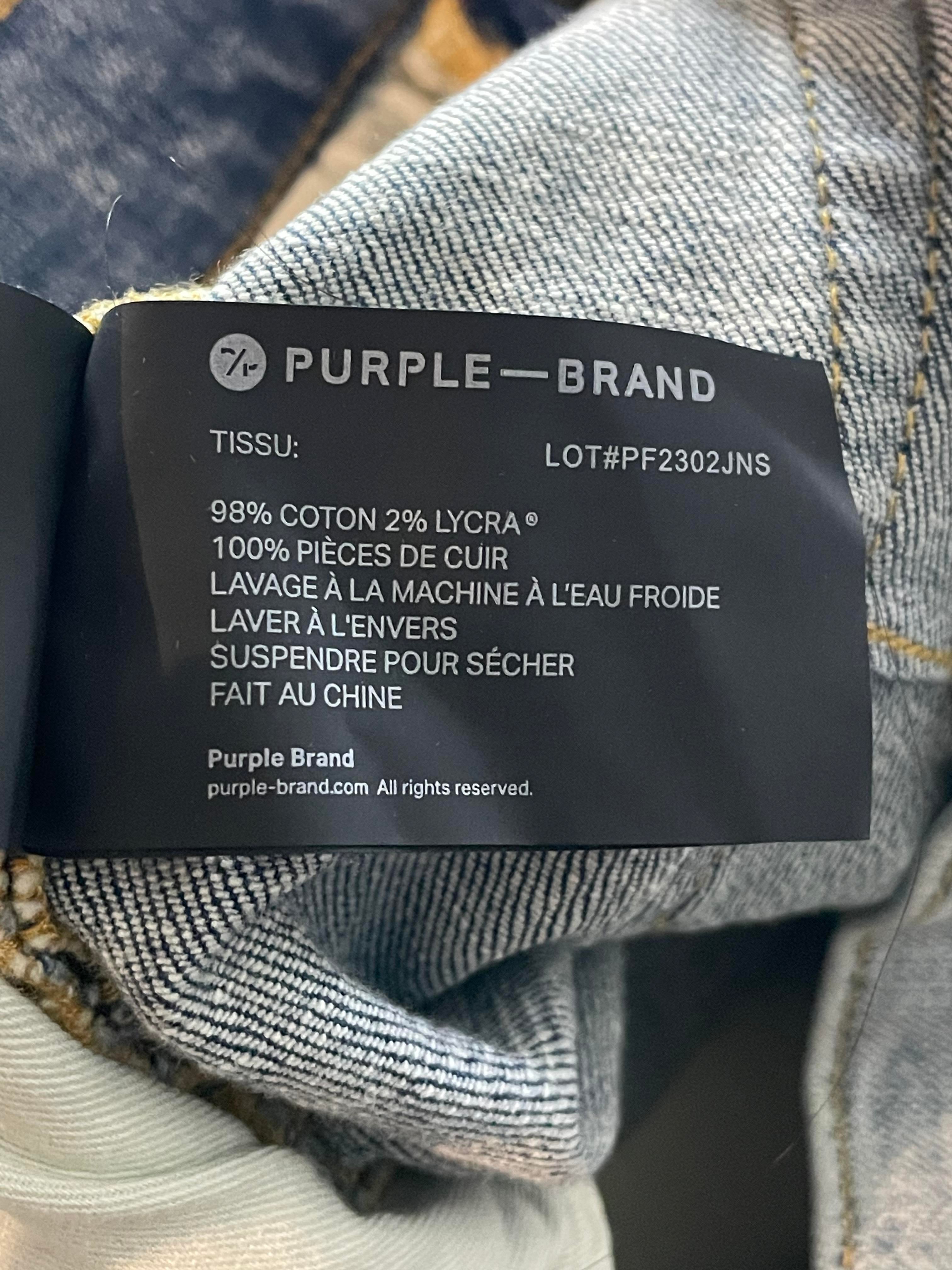 Purple Brand Light Wash Knee Rip Jeans